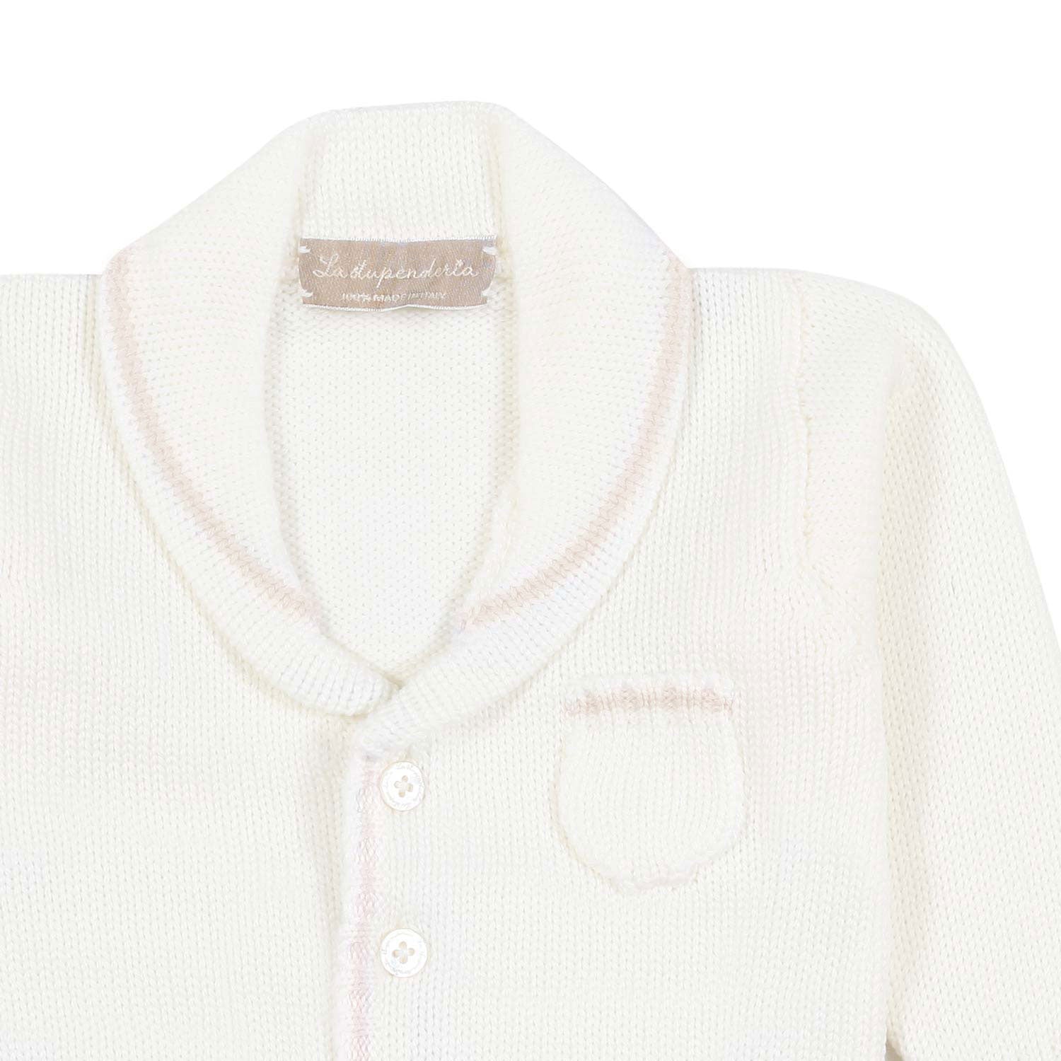 BABY CARDIGAN DI LANA PANNA E BEIGE - annameglio.com abbigliamento moda