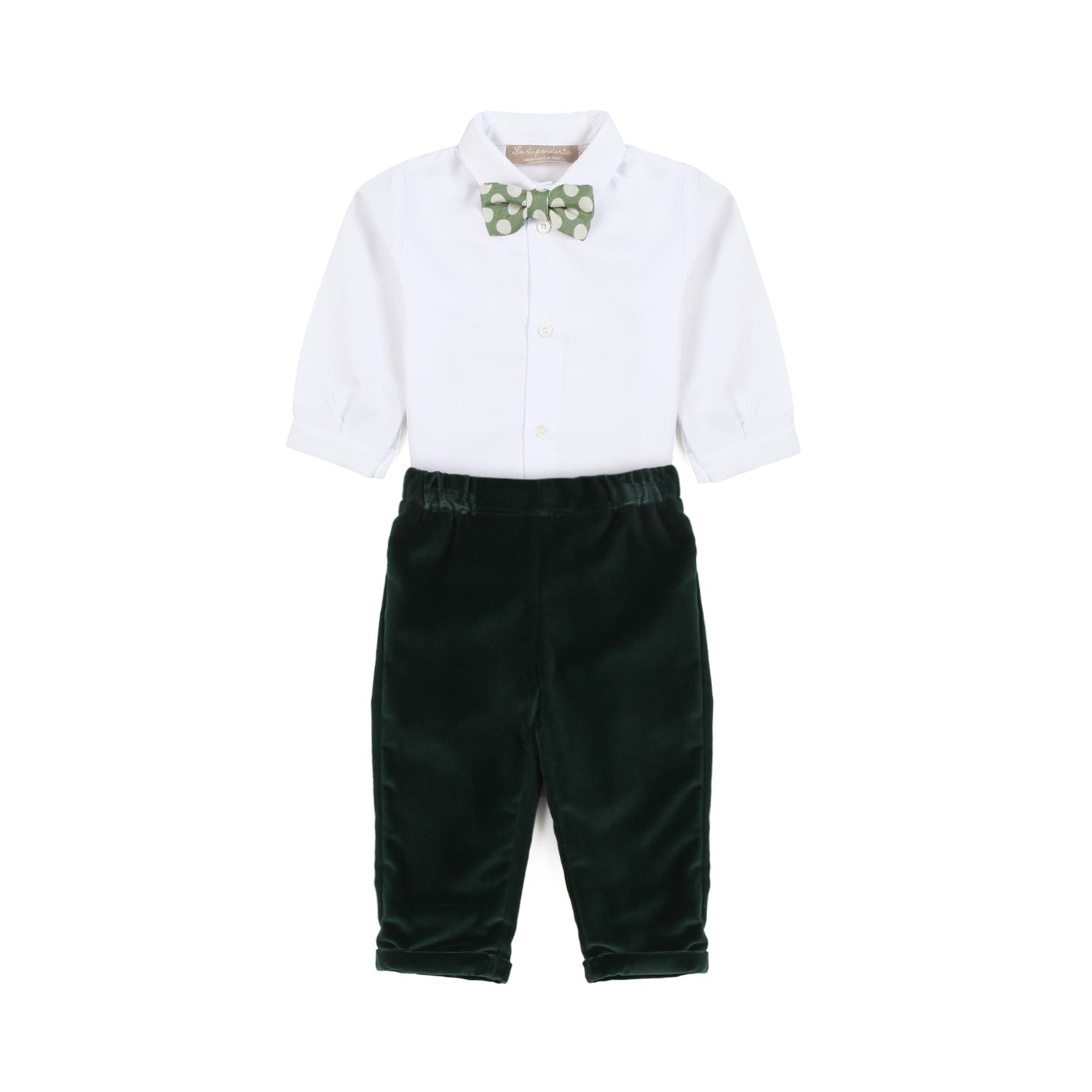 COMPLETO FILIPPO BIANCO E VERDE BIMBO - annameglio.com abbigliamento moda