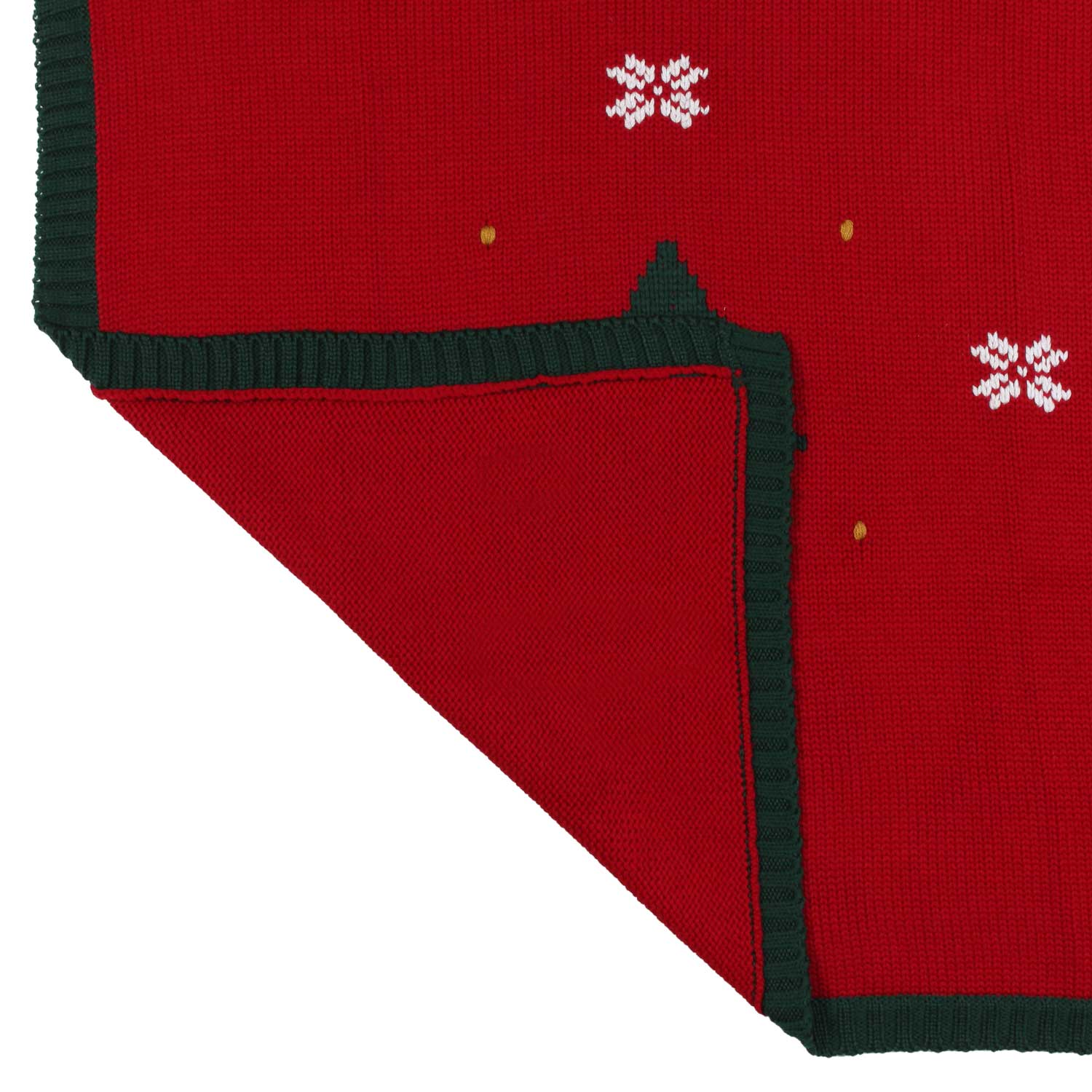 COPERTA CASHWOOL ROSSA CON DECORAZIONI NATALIZIE - annameglio.com abbigliamento moda