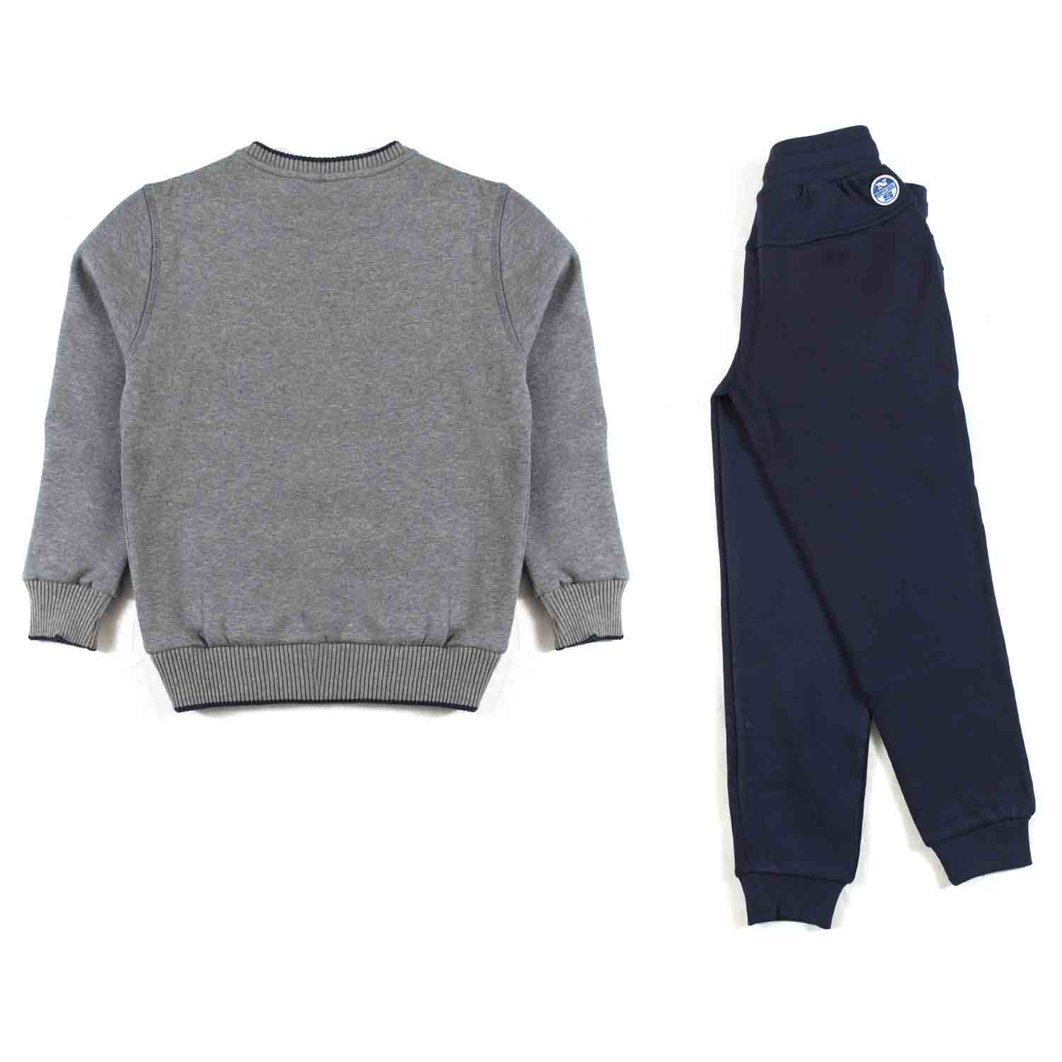 TUTA 2 PEZZI GRIGIA E BLU BAMBINO E TEENAGER - annameglio.com abbigliamento moda