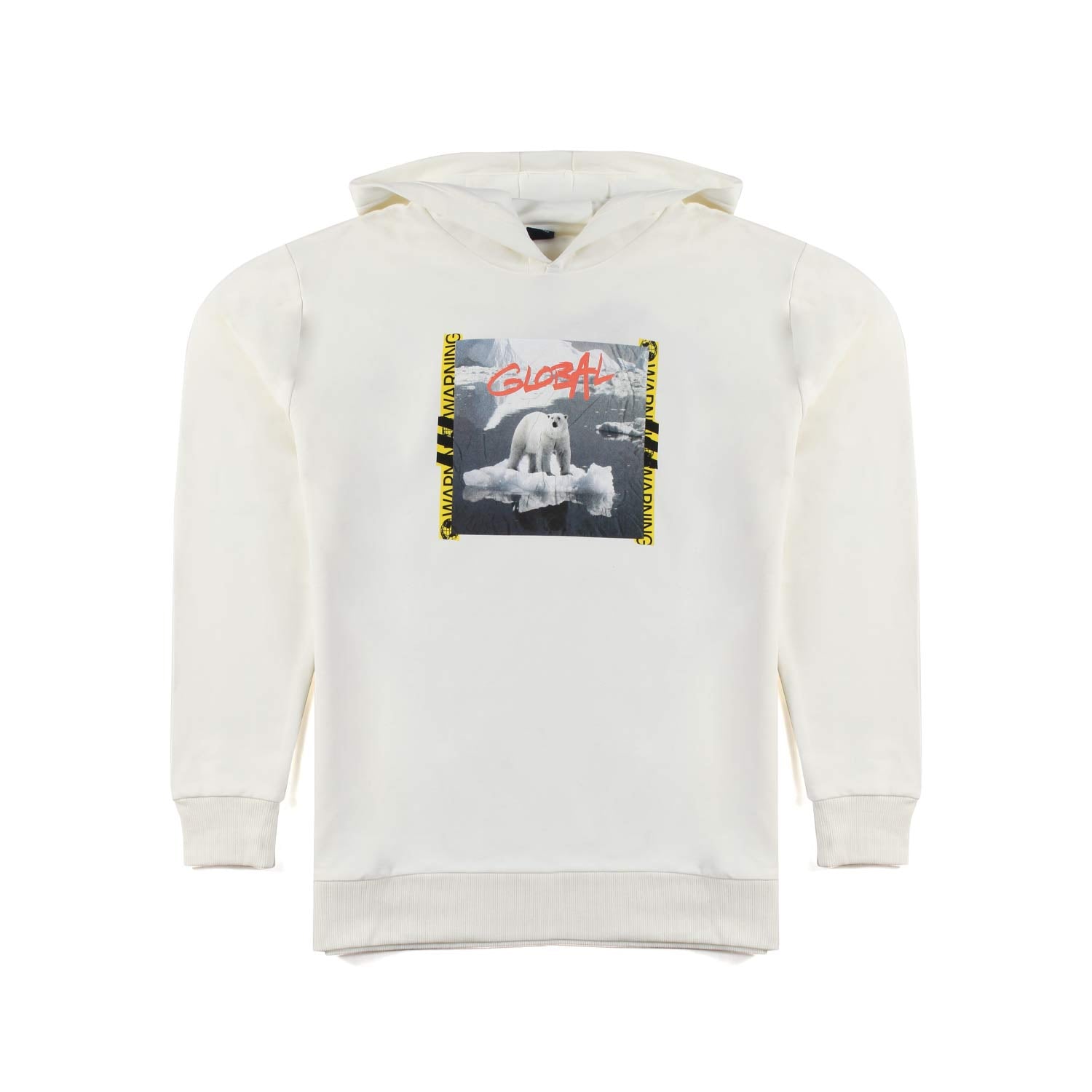 FELPA BIANCO MARSHMALLOW CON CAPPUCCIO - annameglio.com abbigliamento moda