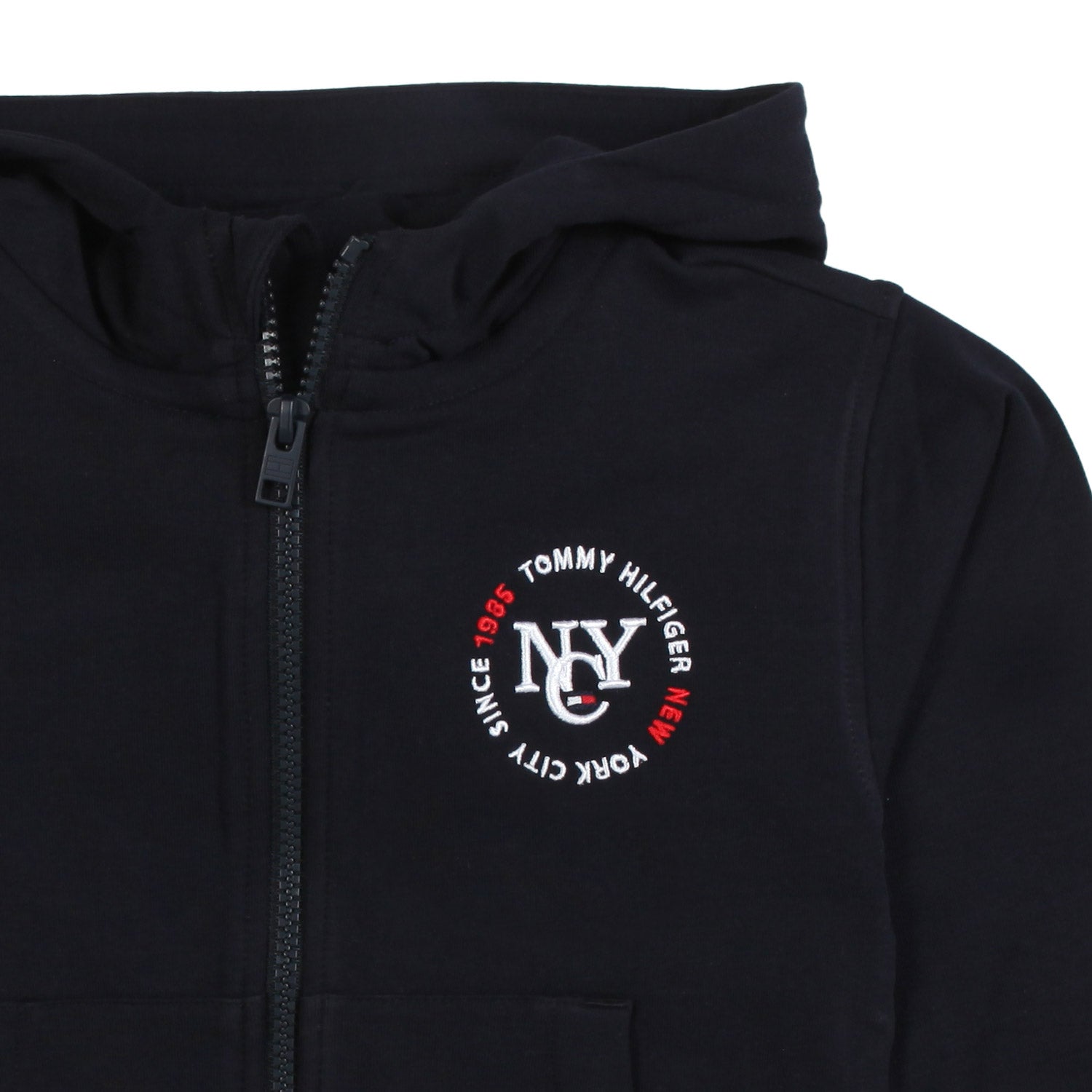 FELPA HOODIE BLU NAVY CON CHIUSURA ZIP - annameglio.com abbigliamento moda