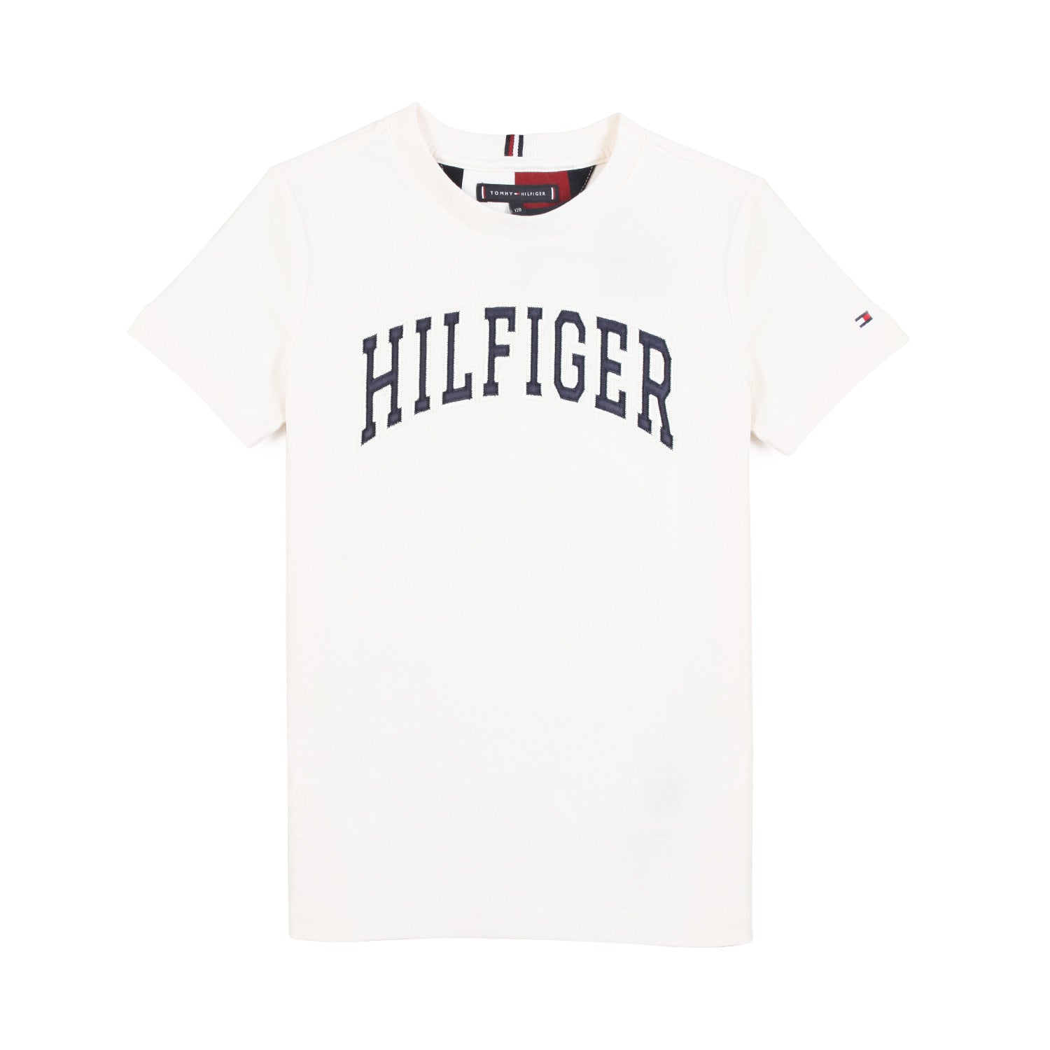 T-SHIRT BIANCO LATTE CON LOGO BLU - annameglio.com abbigliamento moda