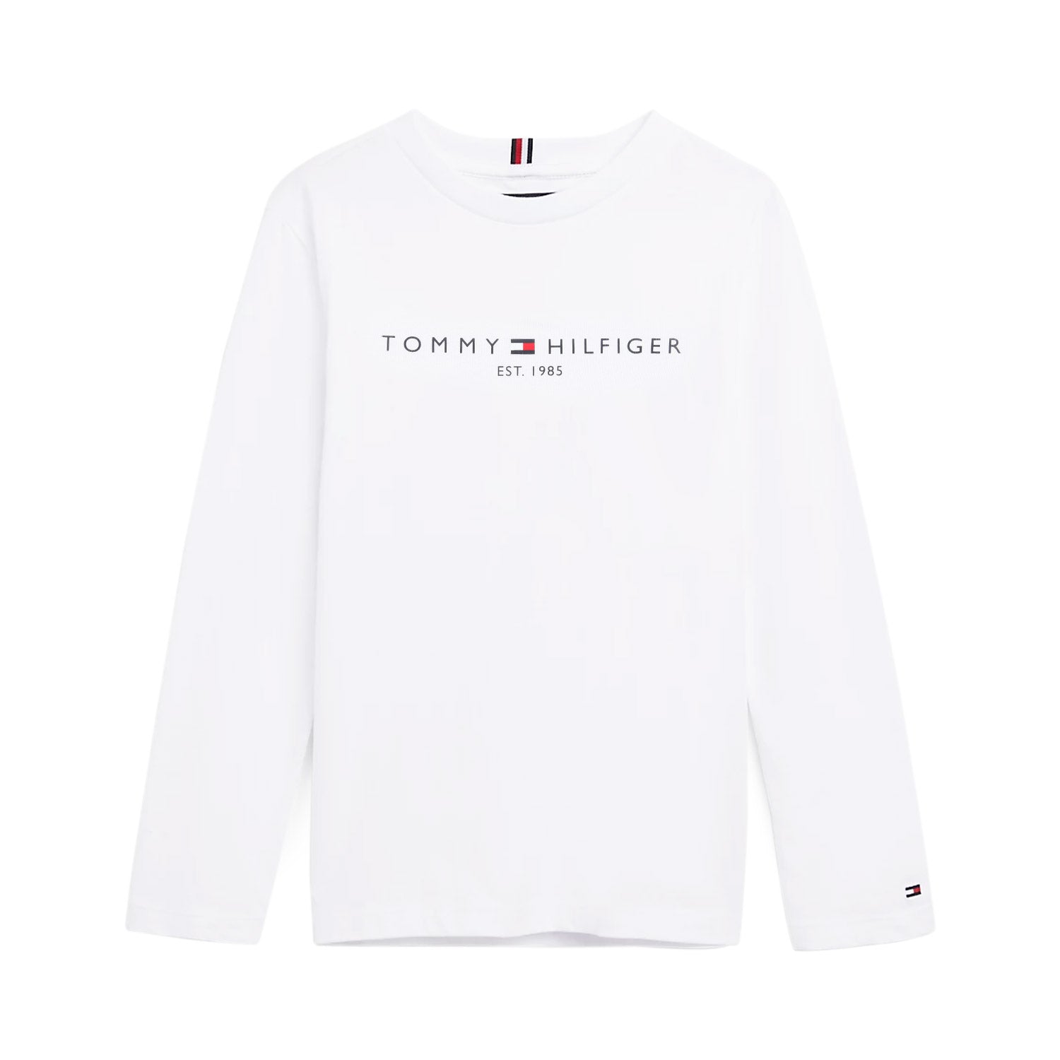 T-SHIRT UNISEX MANICA LUNGA BIANCA CON LOGO TOMMY - annameglio.com abbigliamento moda