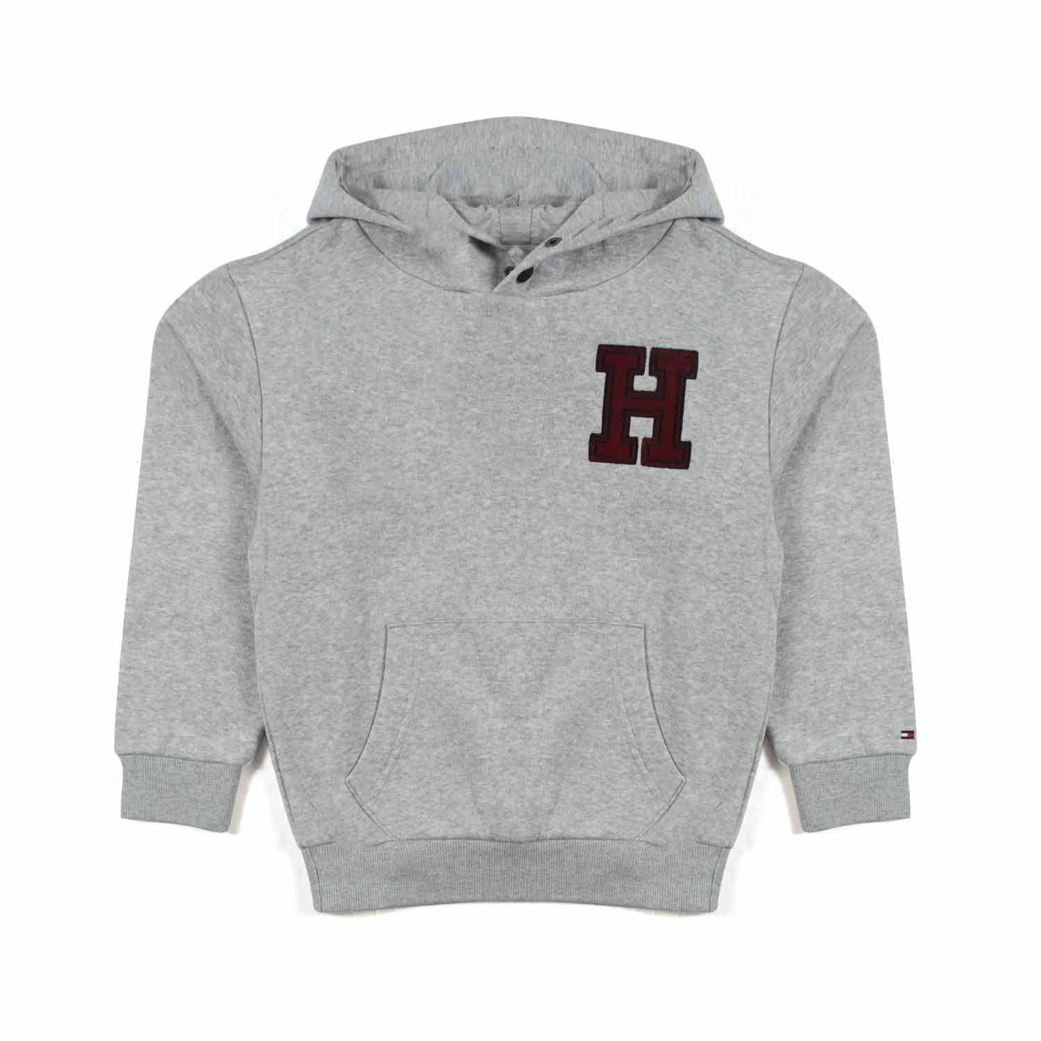 FELPA GRIGIO CHIARO MELANGE CON CAPPUCCIO - annameglio.com abbigliamento moda