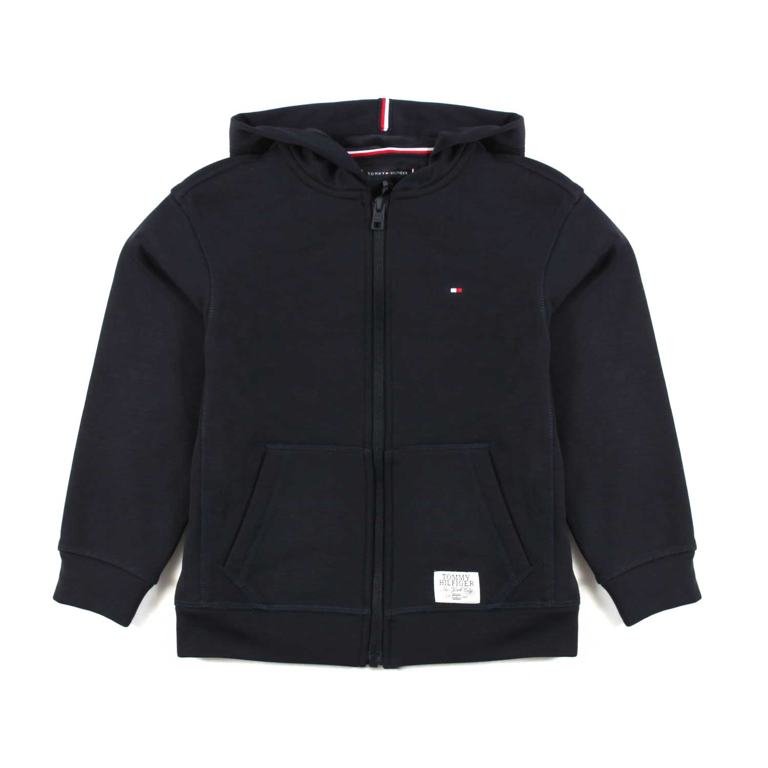 FELPA BLU NAVY CON CAPPUCCIO E CHIUSURA ZIP - annameglio.com abbigliamento moda