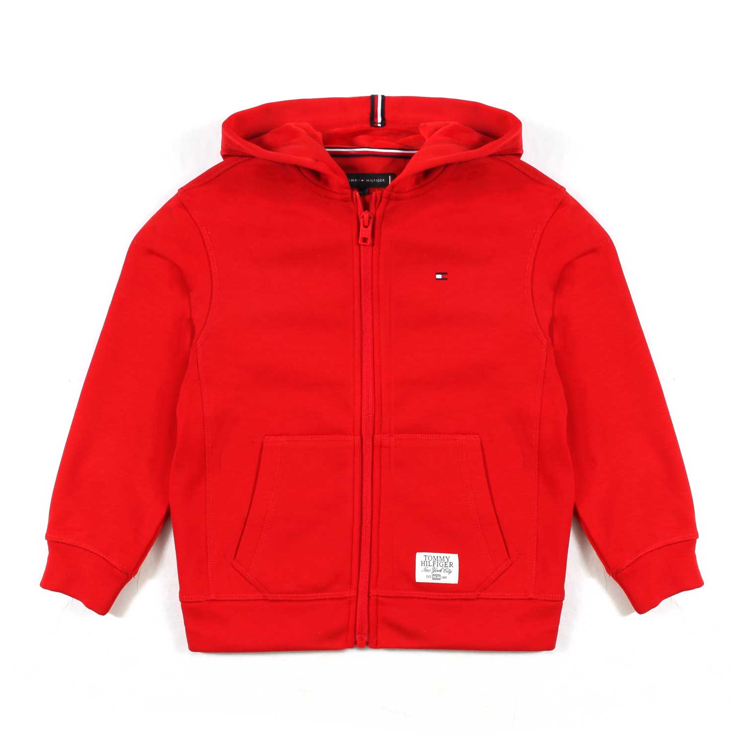 FELPA ROSSA CON CAPPUCCIO E CHIUSURA ZIP - annameglio.com abbigliamento moda