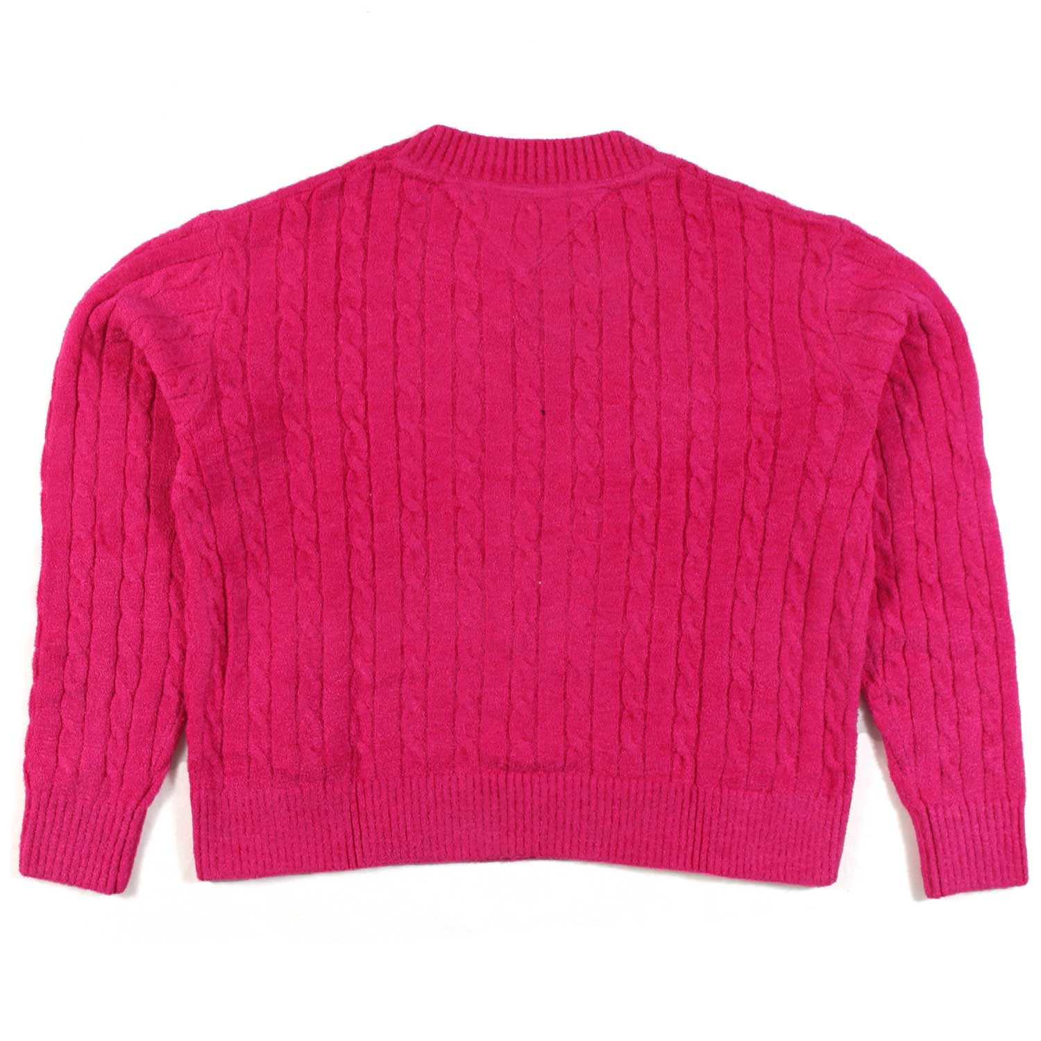 PULLOVER A TRECCE FUCSIA BAMBINA E TEEN - annameglio.com abbigliamento moda