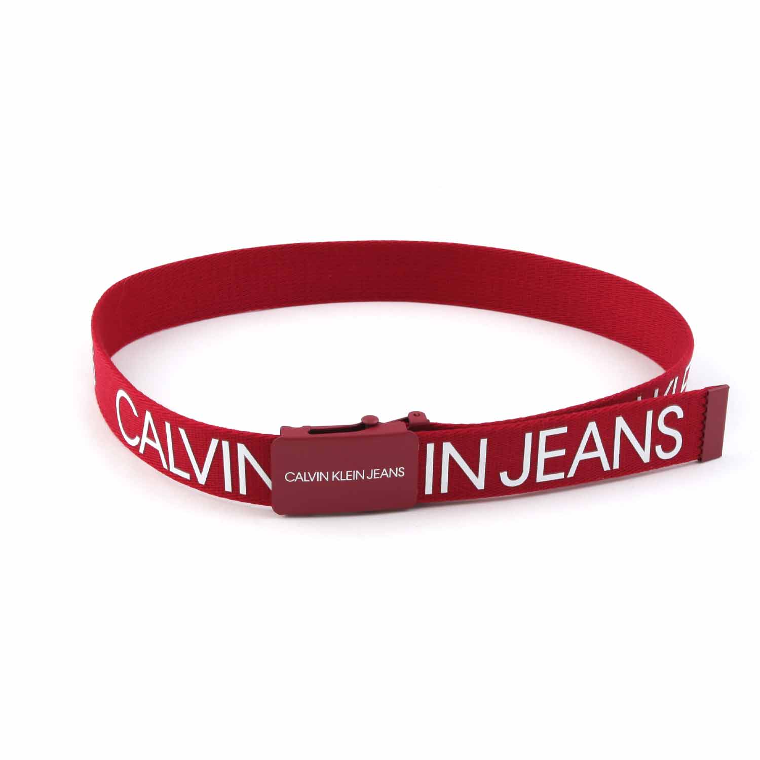 CINTURA TAPE UNISEX ROSSA CON LOGHI BIANCHI - annameglio.com abbigliamento moda