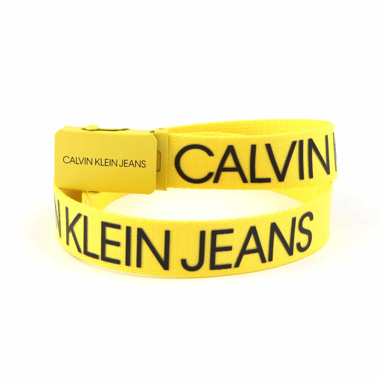 CINTURA TAPE UNISEX GIALLA CON LOGHI NERI - annameglio.com abbigliamento moda