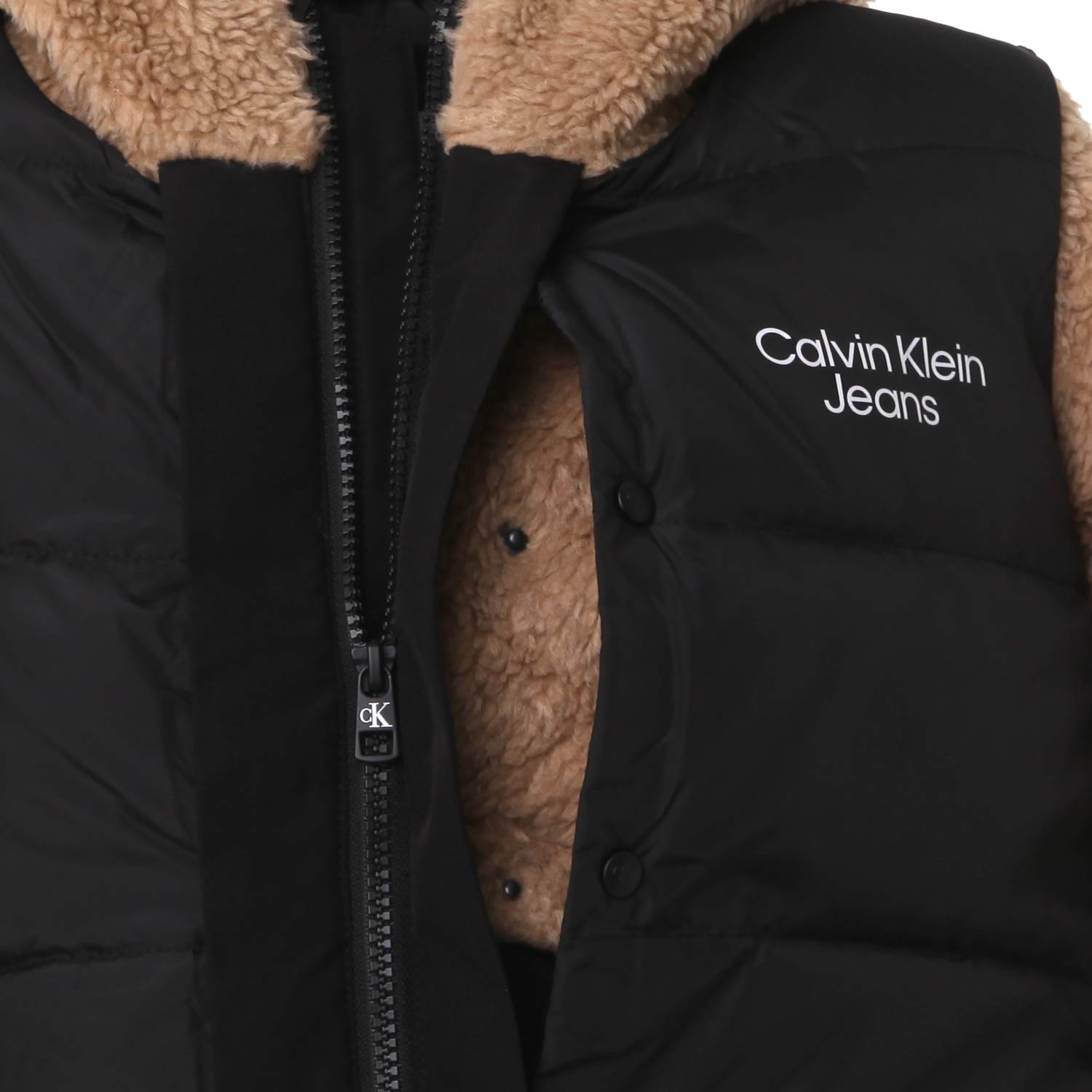 GIACCA TEDDY CAMMELLO CON GILET NERO UNISEX - annameglio.com abbigliamento moda