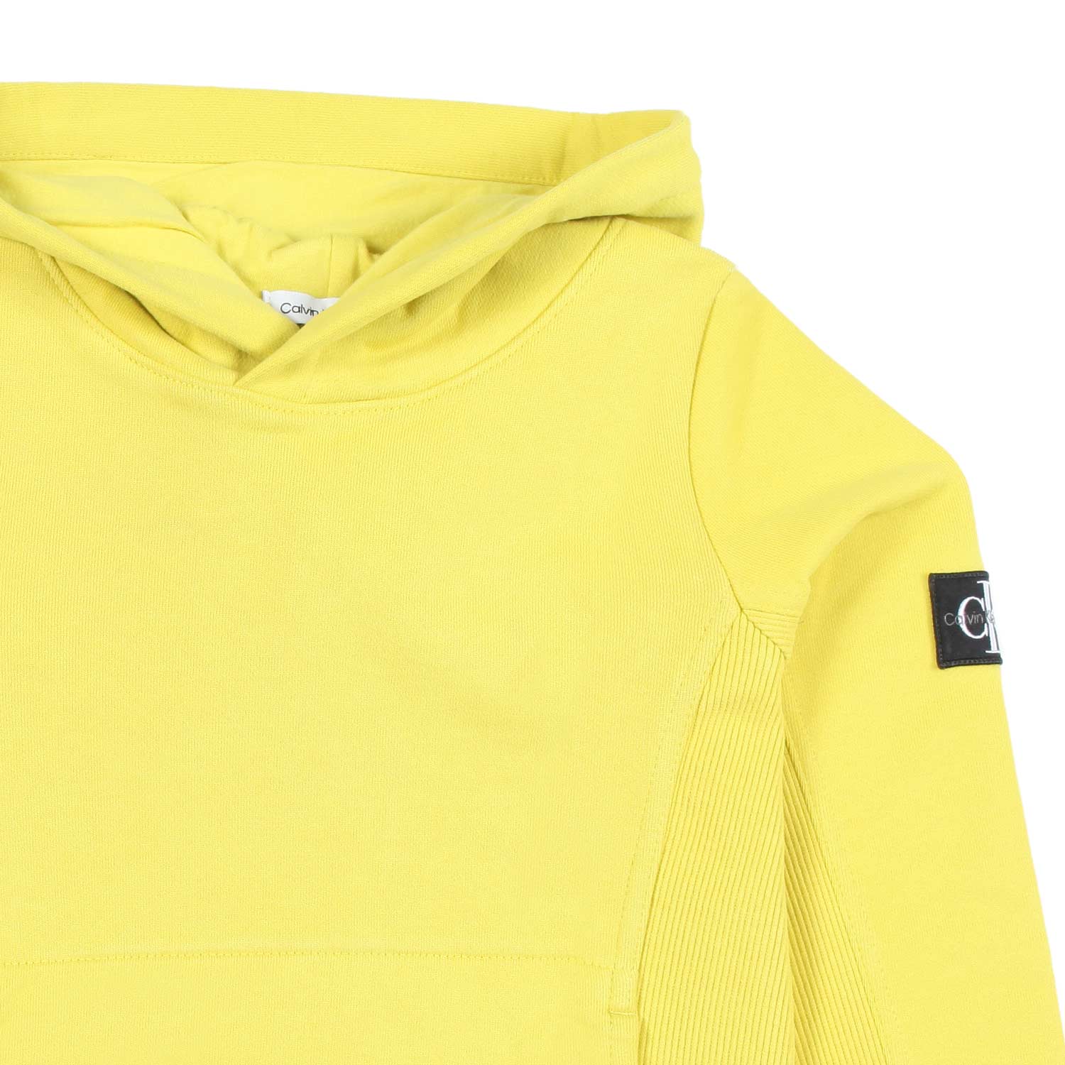 FELPA UNISEX GIALLO FLUO CON CAPPUCCIO - annameglio.com abbigliamento moda