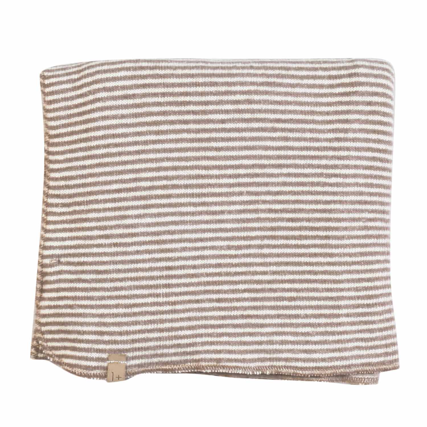 COPERTA JEANINE ECRU E MARRONE BABY UNISEX - annameglio.com abbigliamento moda