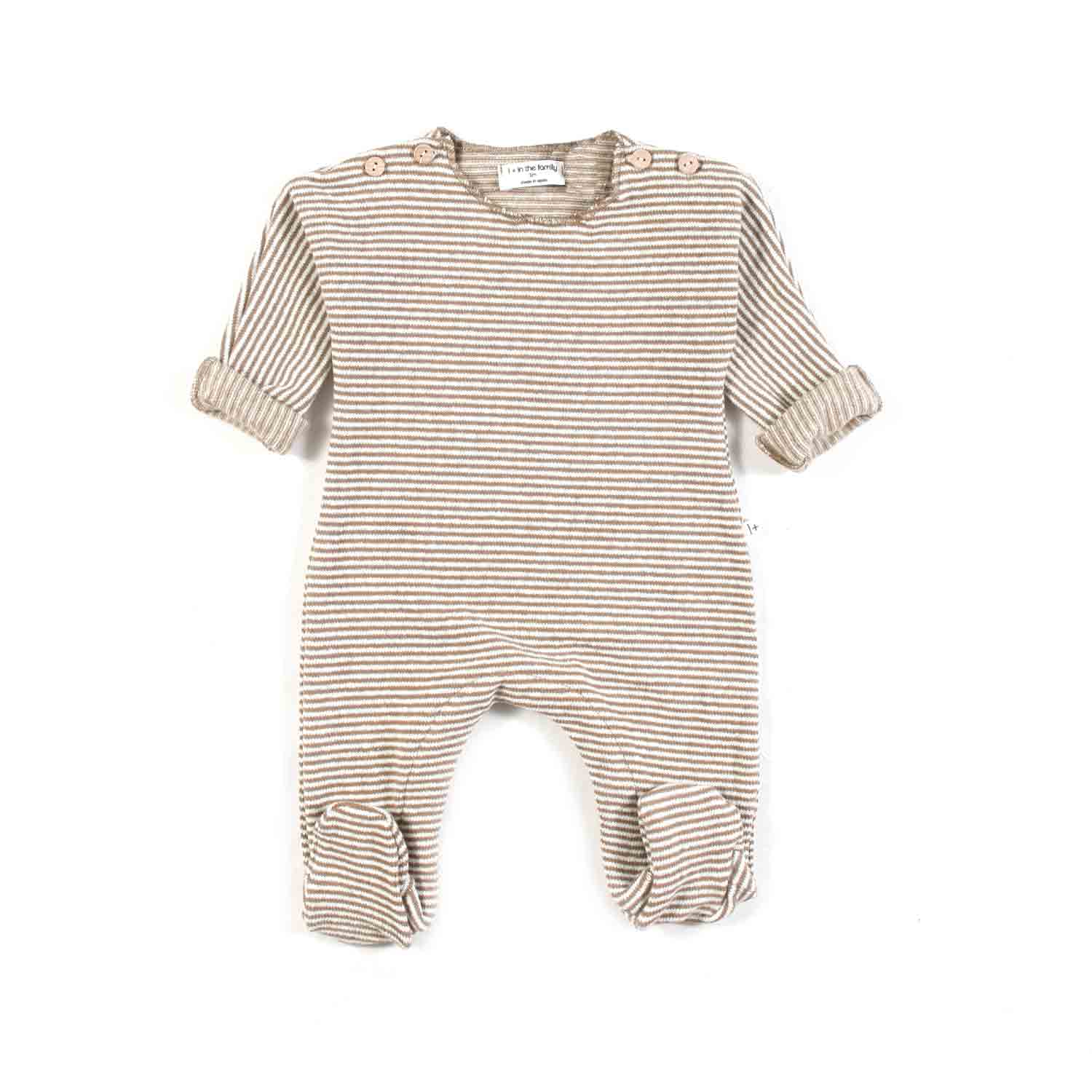 TUTINA PORTHOS ECRU E MARRONE BABY UNISEX - annameglio.com abbigliamento moda