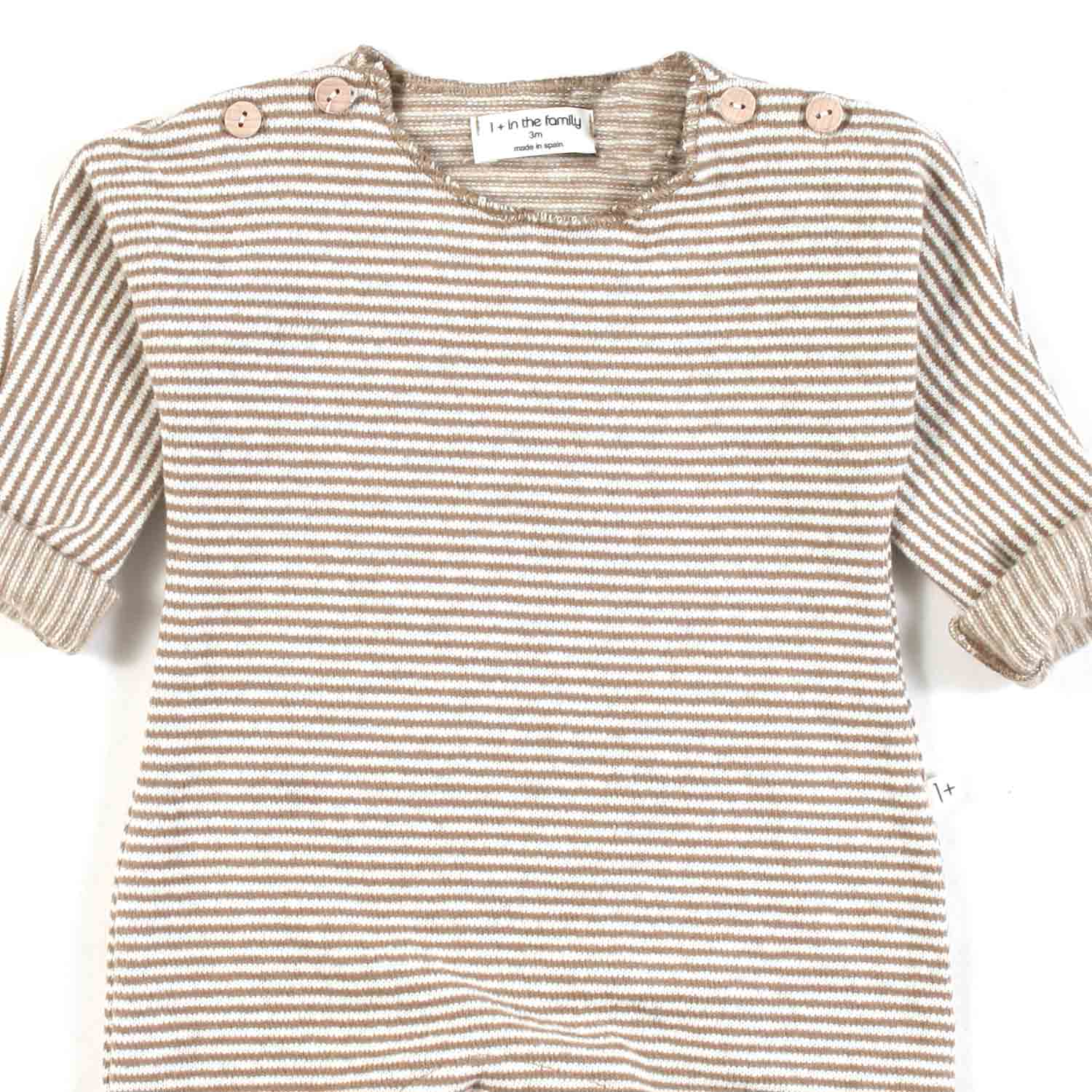 TUTINA PORTHOS ECRU E MARRONE BABY UNISEX - annameglio.com abbigliamento moda