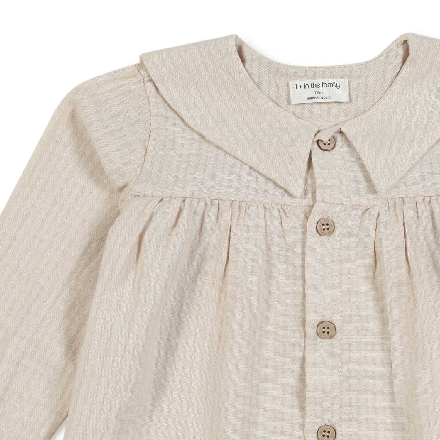 CAMICIA ROSANA BIANCO AVENA BIMBA E NEONATA - annameglio.com abbigliamento moda