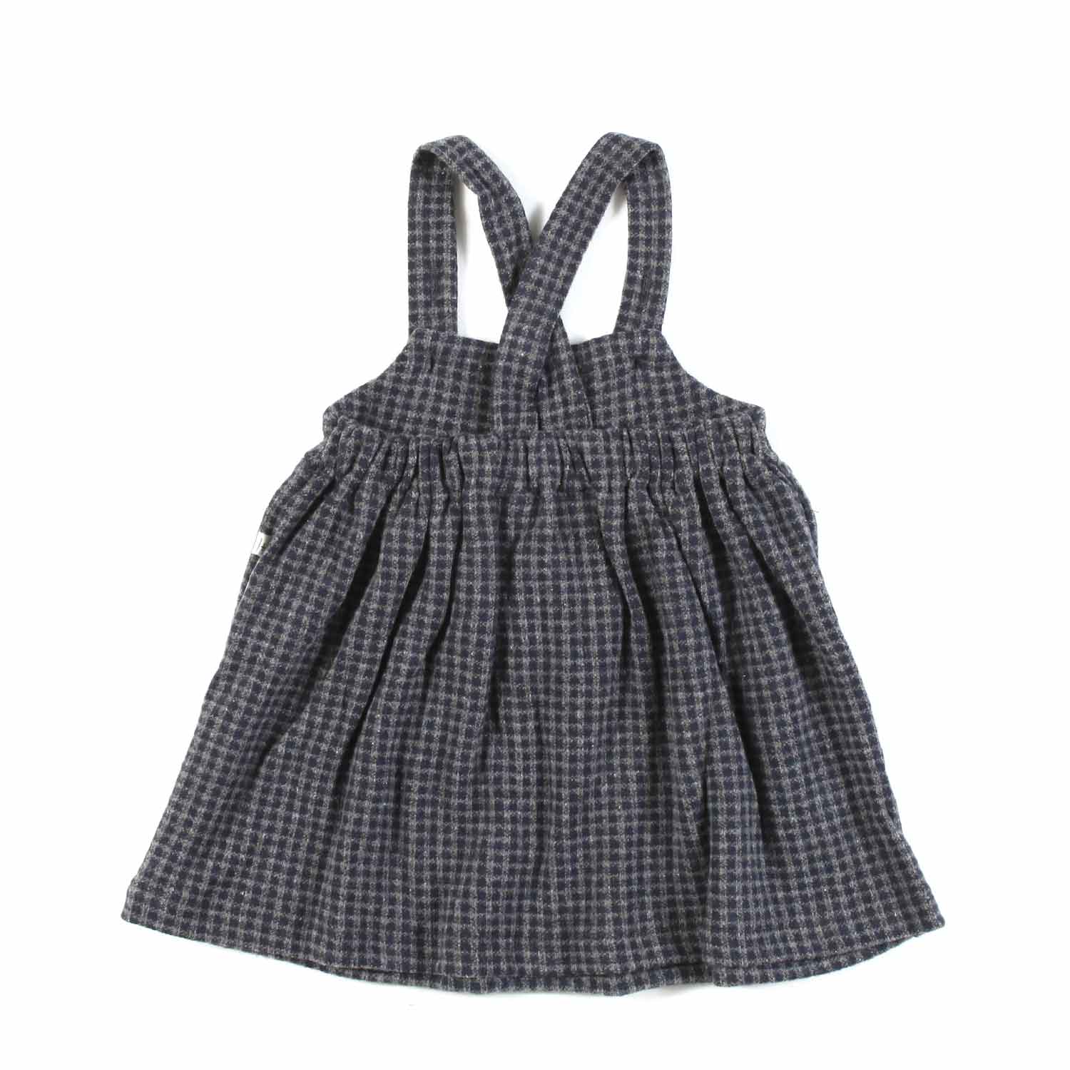 GONNA SALOPETTE NINA BLU VICHY BIMBA E NEONATA - annameglio.com abbigliamento moda