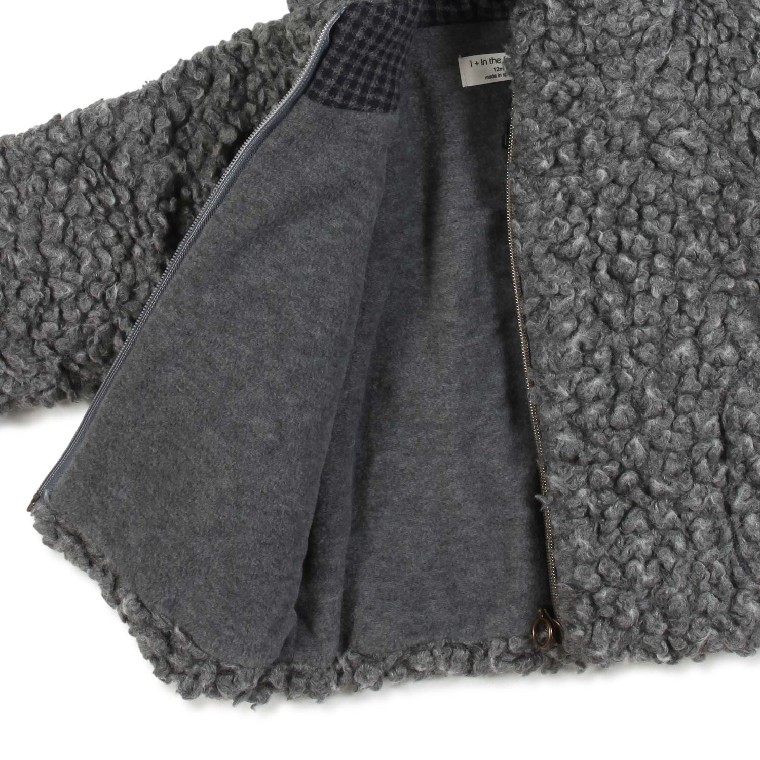 CAPPOTTINO IMANOL GRIGIO IN ECO SHEARLING - annameglio.com abbigliamento moda