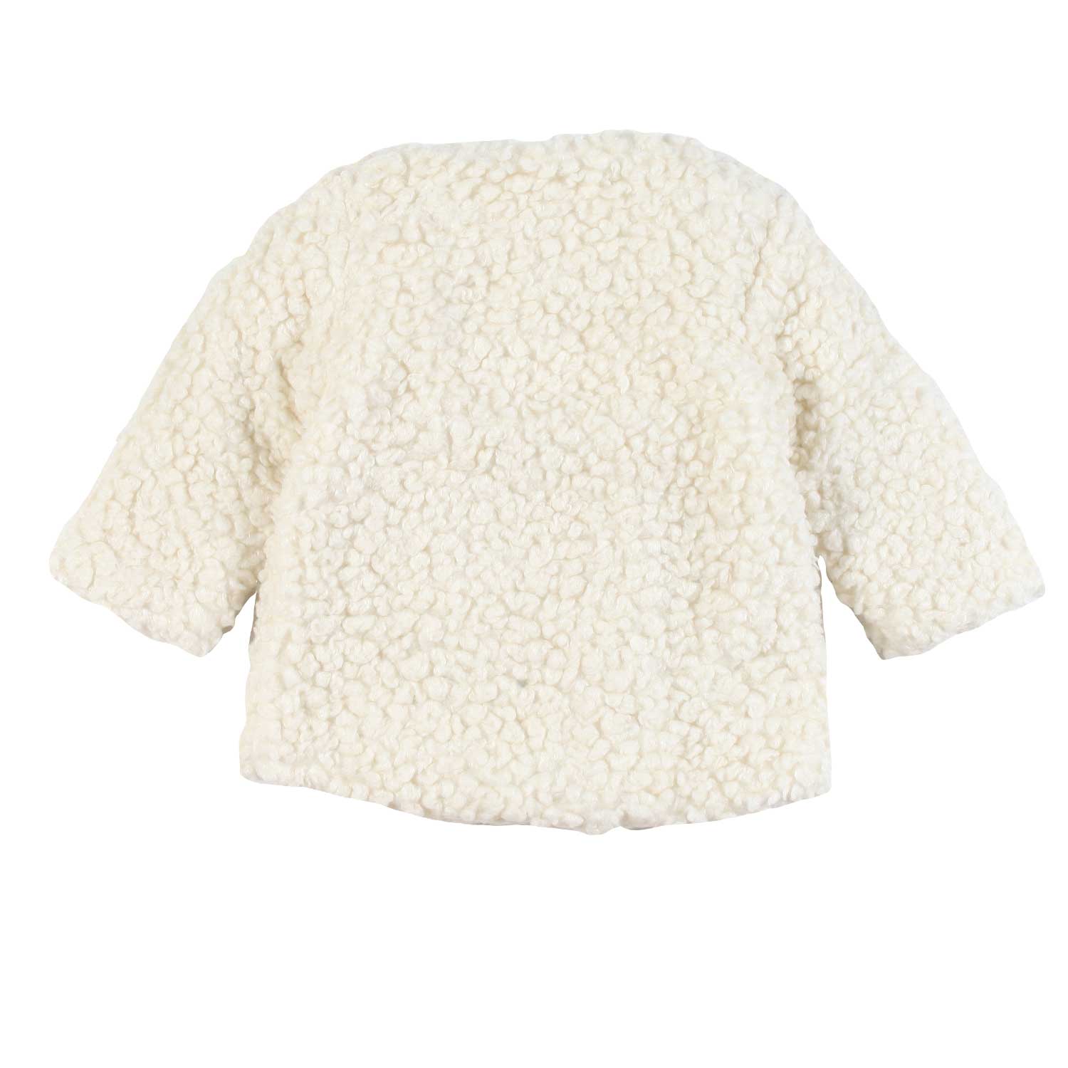 CAPPOTTINO BIMBA UXUE ECRU IN ECOPELLICCIA - annameglio.com abbigliamento moda