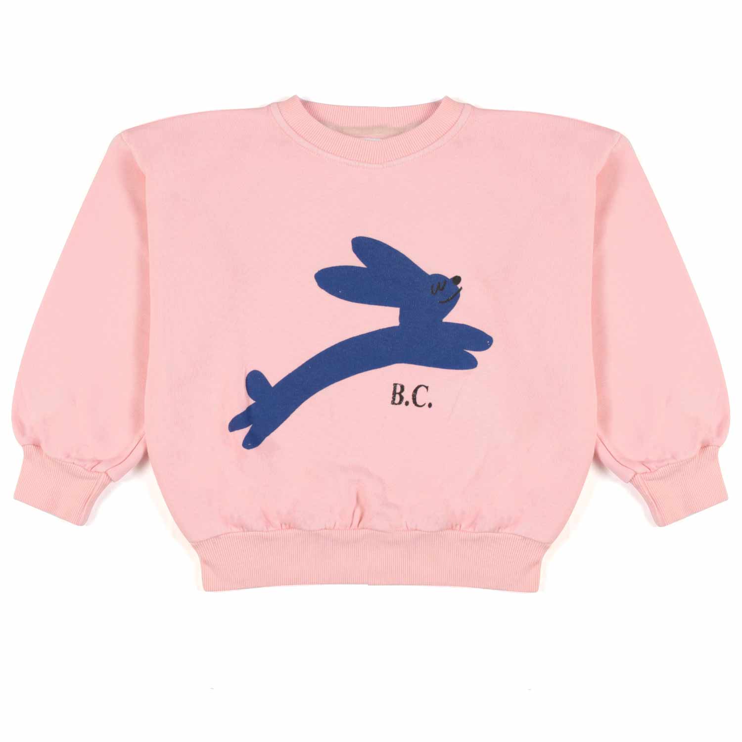 FELPA ROSA CON STAMPA BLU BAMBINA - annameglio.com abbigliamento moda