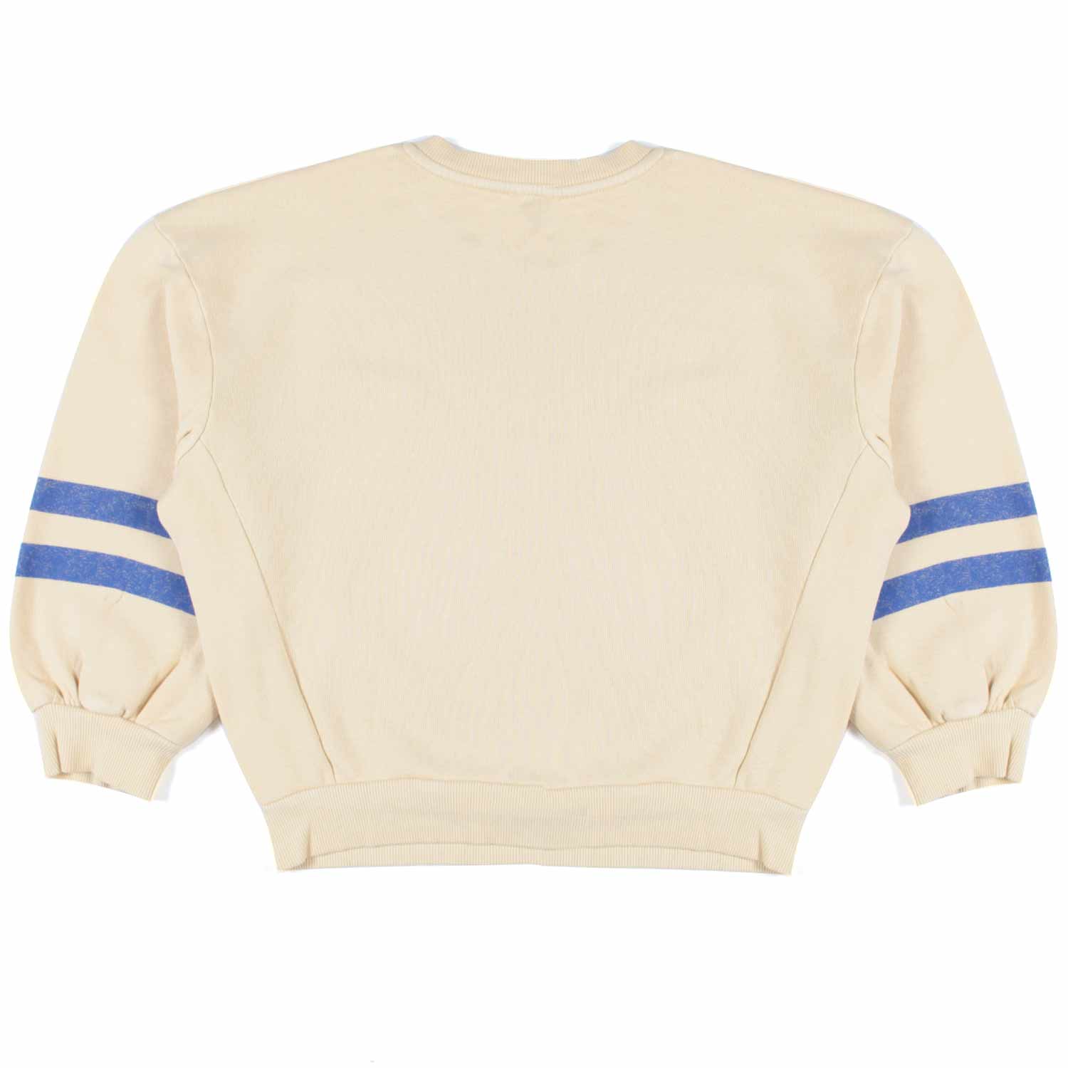 FELPA UNISEX BIANCO NATURALE E BLU - annameglio.com abbigliamento moda