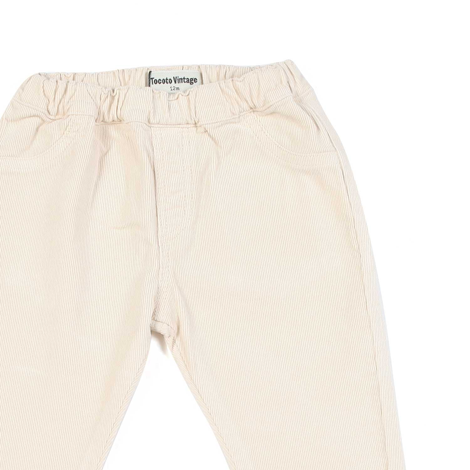 PANTALONE CORDUROY OFF WHITE BIMBO E BIMBA - annameglio.com abbigliamento moda