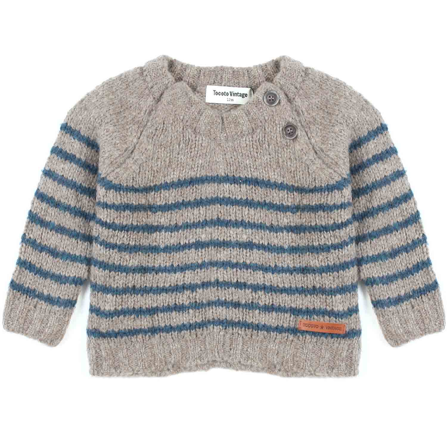 MAGLIONE GRIGIO CON RIGHE OTTANIO BIMBO - annameglio.com abbigliamento moda