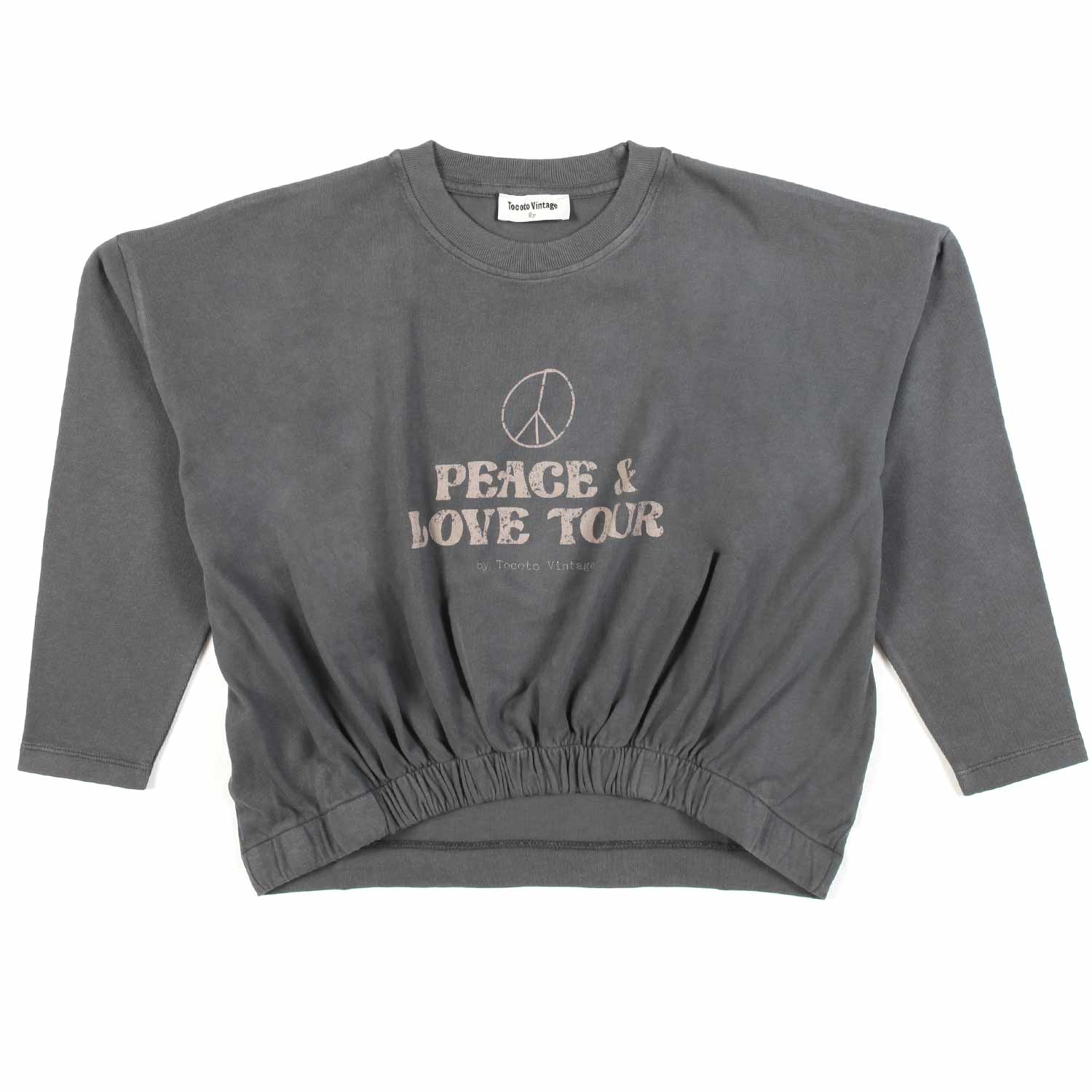 T-SHIRT MANICA LUNGA GRIGIO ANTRACITE BAMBINA TEEN - annameglio.com abbigliamento moda
