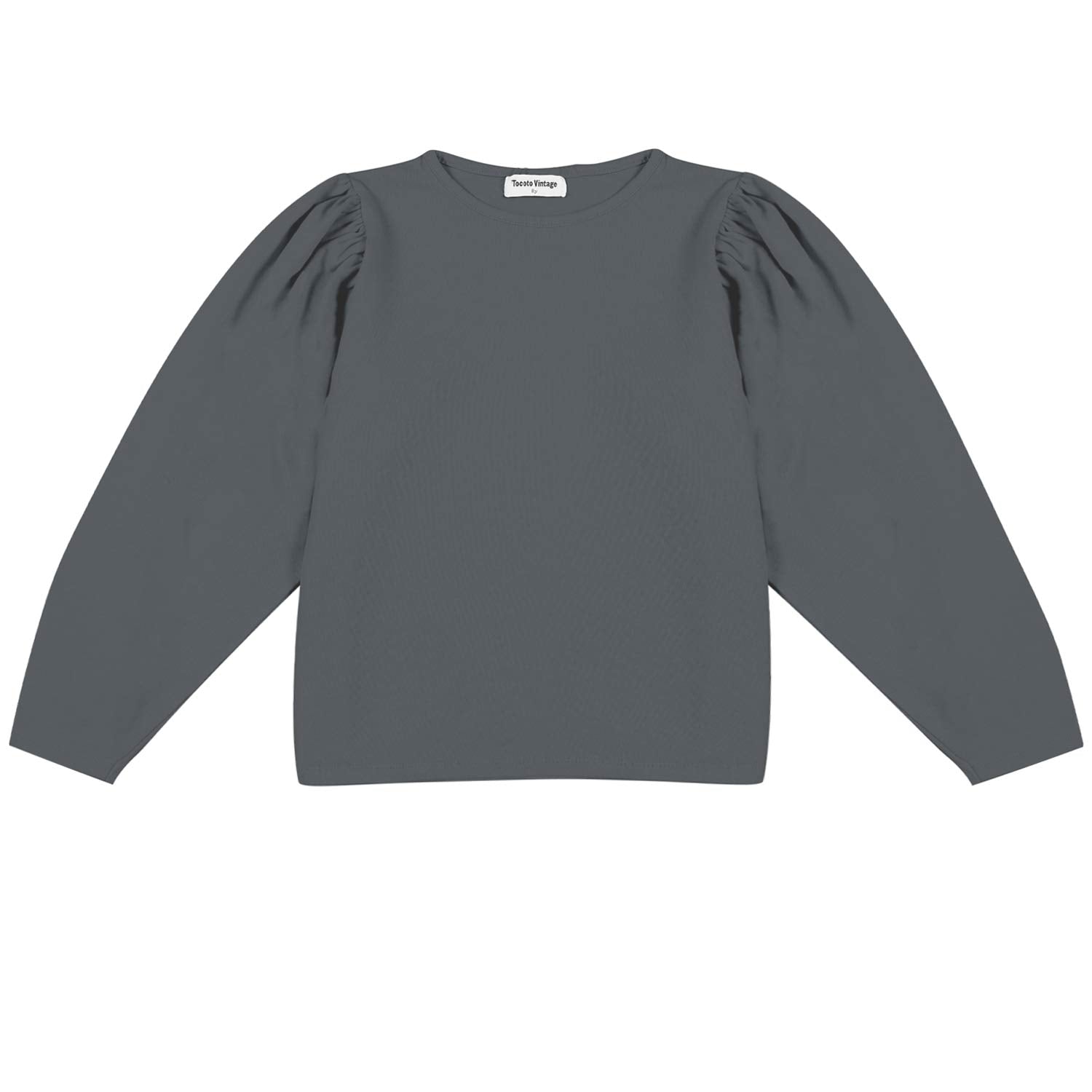 T-SHIRT MANICA LUNGA GRIGIO SCURO BAMBINA E TEEN - annameglio.com abbigliamento moda