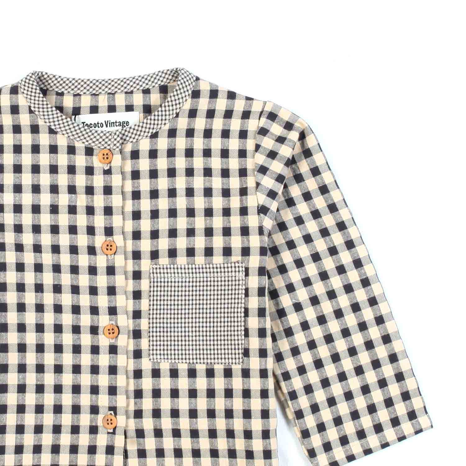 CAMICIA VICHY PANNA E NERA BIMBO - annameglio.com abbigliamento moda