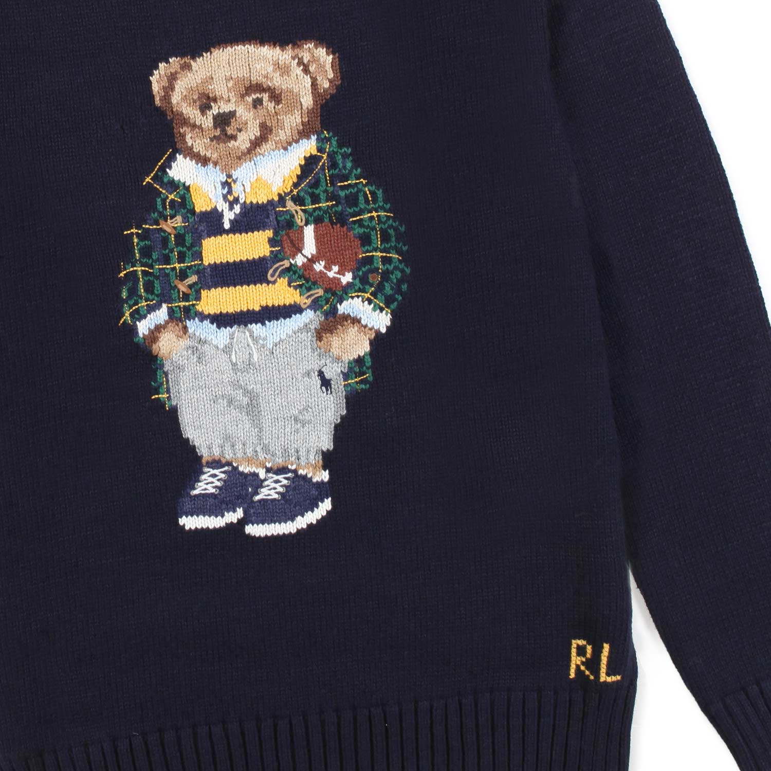 PULLOVER NO-GENDER BLU NAVY CON POLO BEAR - annameglio.com abbigliamento moda