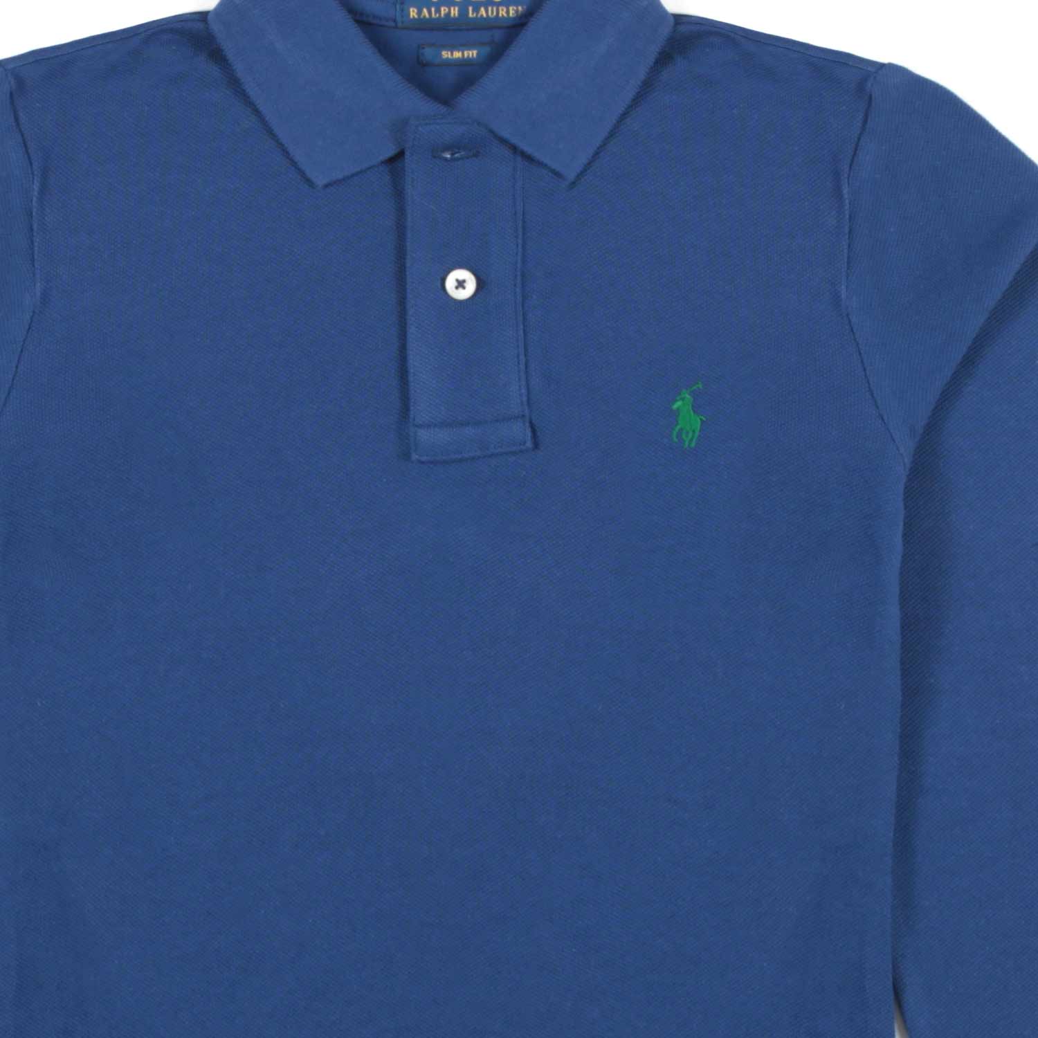 POLO BLU HARRISON A MANICA LUNGA - annameglio.com abbigliamento moda
