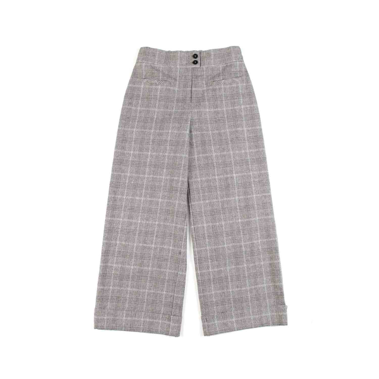 PANTALONE A PALAZZO GRIGIO E BEIGE BAMBINA E TEEN - annameglio.com abbigliamento moda