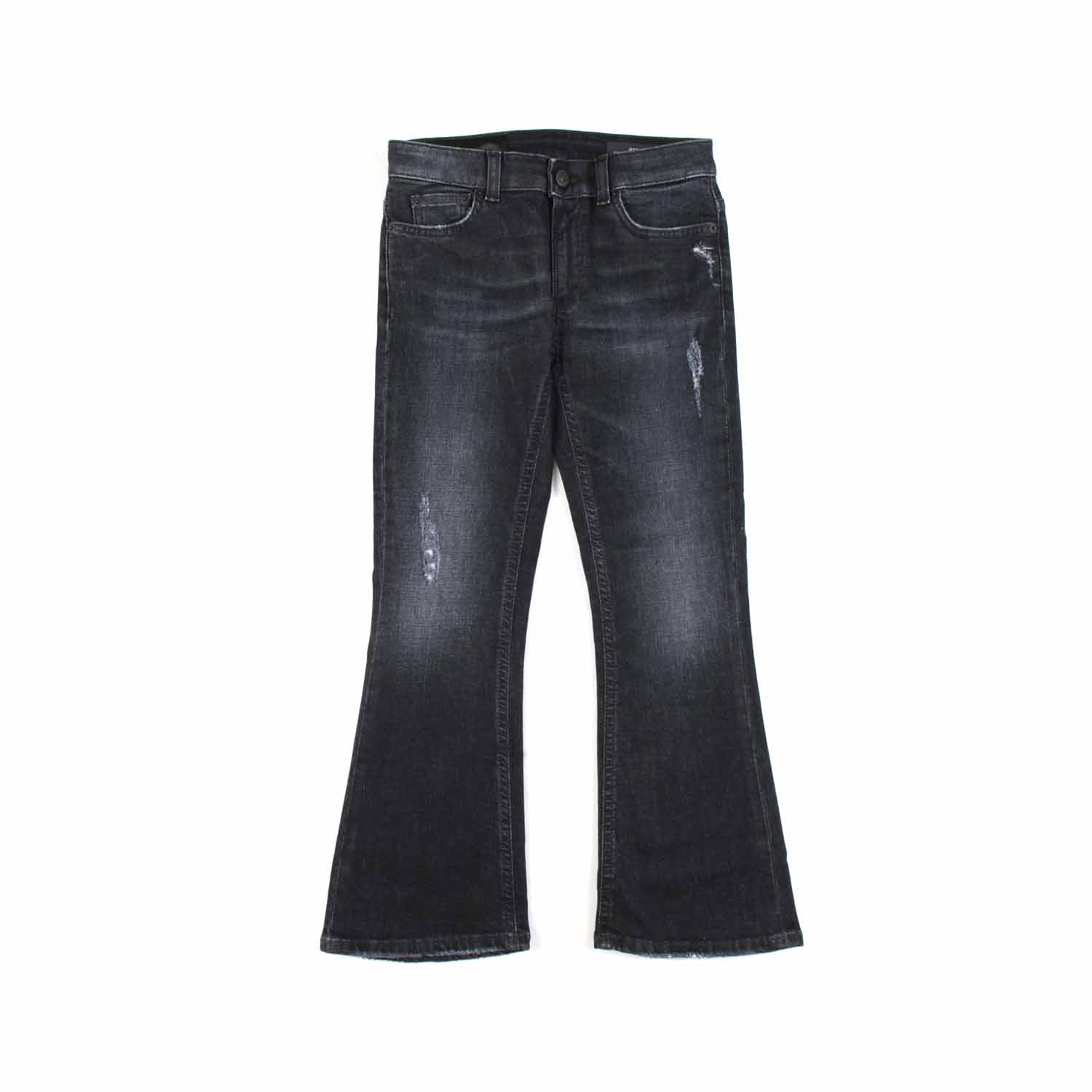 JEANS NERO A ZAMPA BAMBINA E TEENAGER - annameglio.com abbigliamento moda