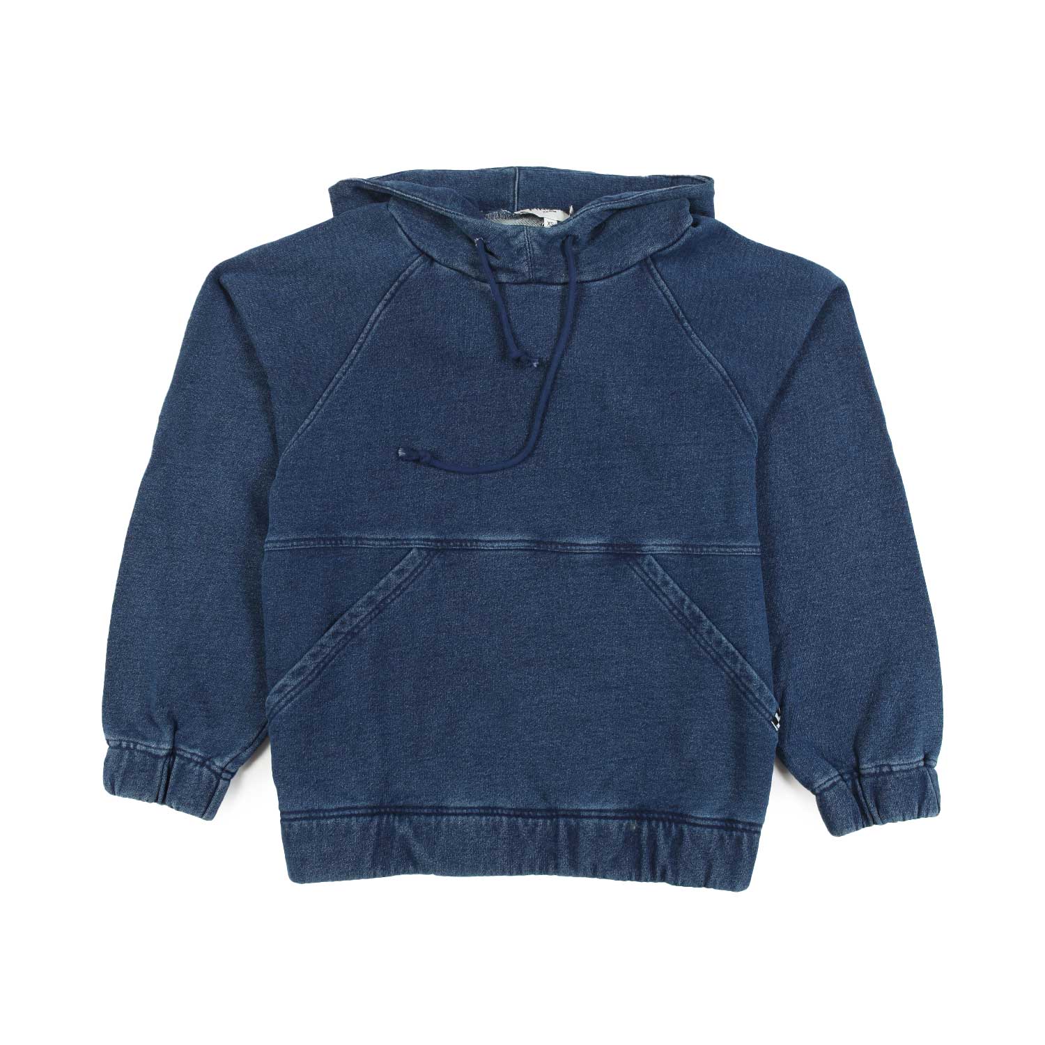 FELPA HERO INDACO CON CAPPUCCIO BAMBINA E TEEN - annameglio.com abbigliamento moda