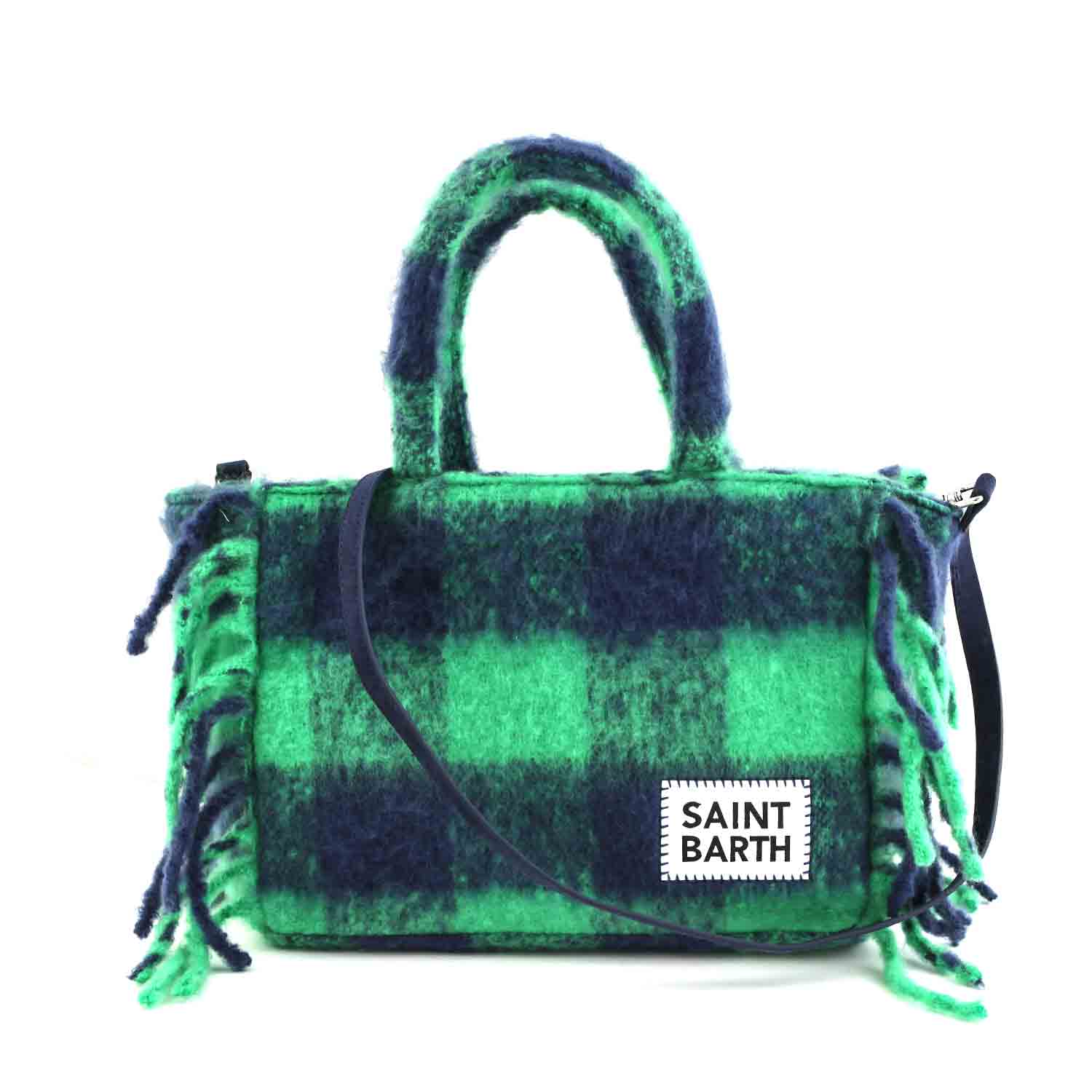 BORSA COLETTE VERDE E BLU A QUADRI - annameglio.com abbigliamento moda