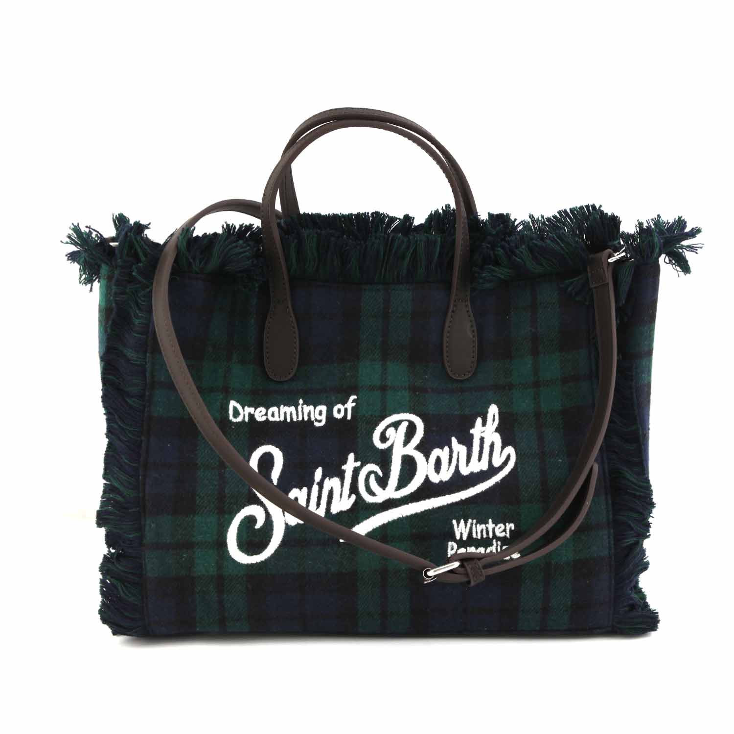 BORSA COLETTE TARTAN BLU SCURO E VERDE - annameglio.com abbigliamento moda