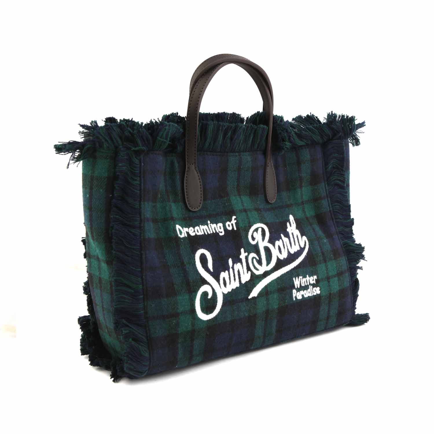 BORSA COLETTE TARTAN BLU SCURO E VERDE - annameglio.com abbigliamento moda