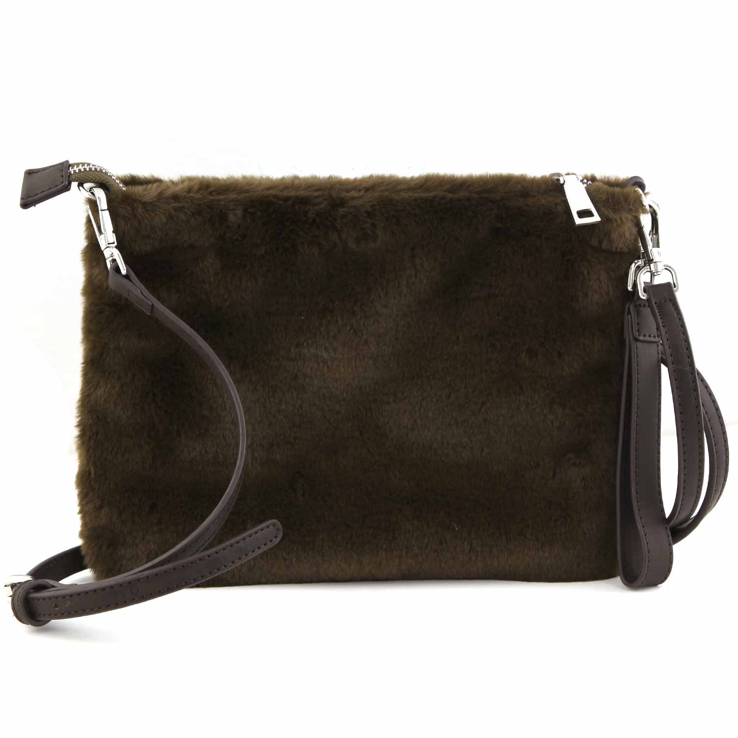 BORSETTA PARISIENNE KHAKI E FUCSIA - annameglio.com abbigliamento moda