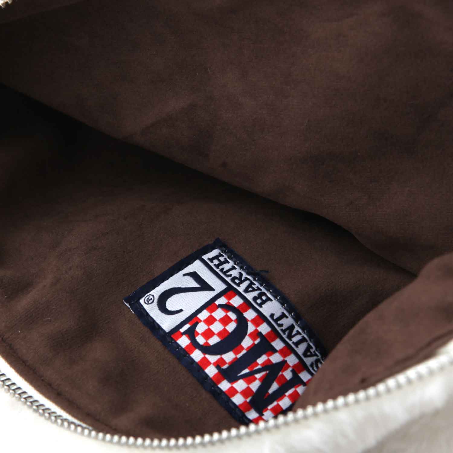 BORSETTA PARISIENNE FUR BIANCA CON LOGO NERO - annameglio.com abbigliamento moda