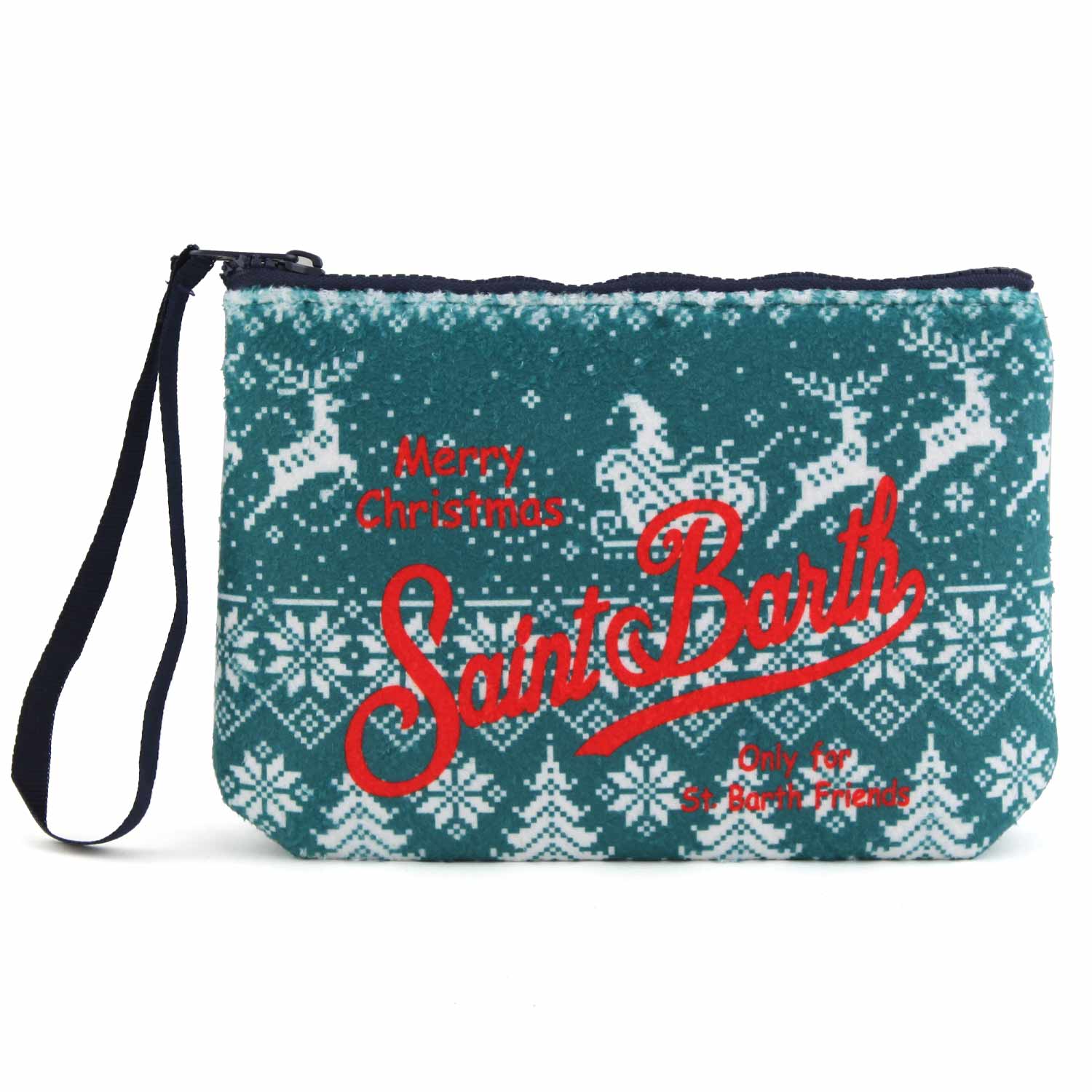 POCHETTE ALINE SANTA CLAUS VERDE E BIANCA - annameglio.com abbigliamento moda