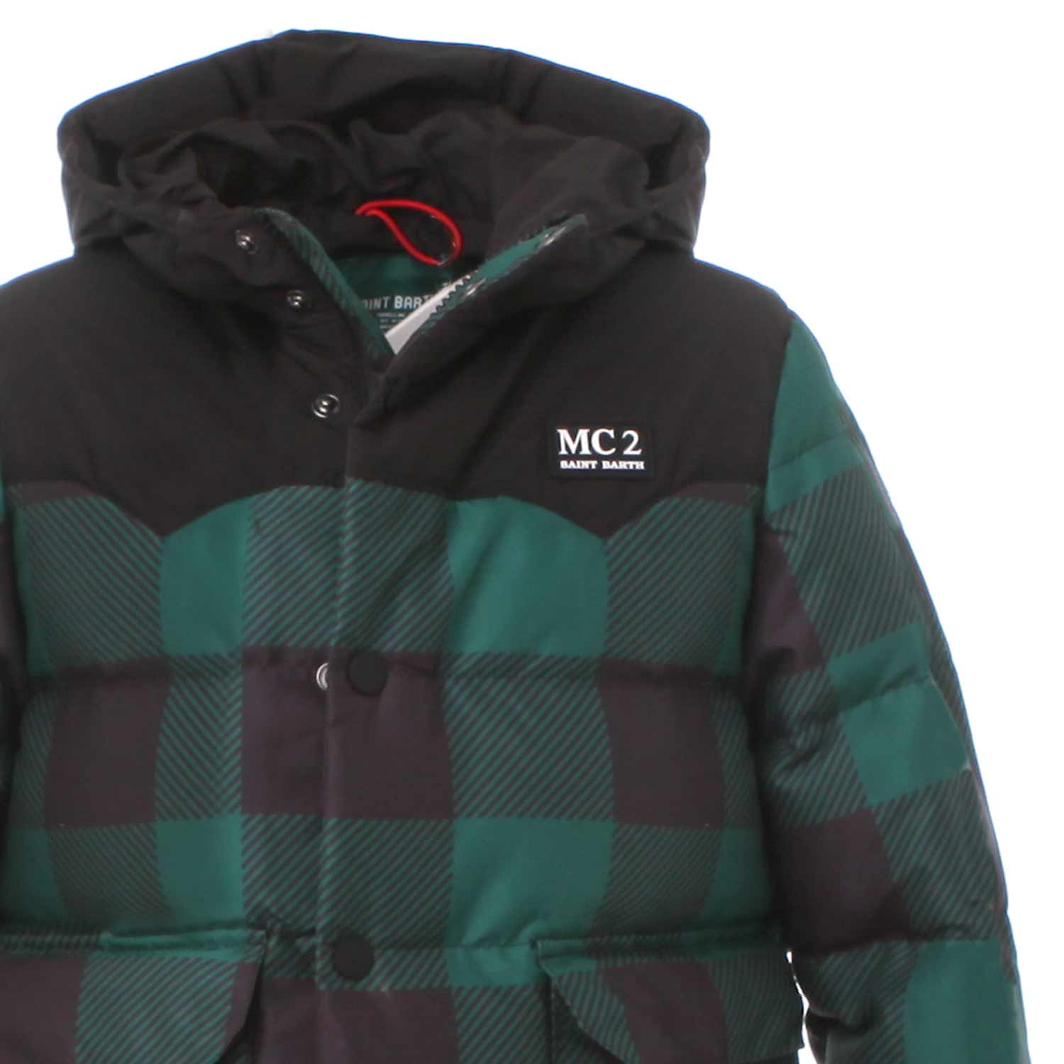 Piumino tartan green Snoopy - annameglio.com abbigliamento moda