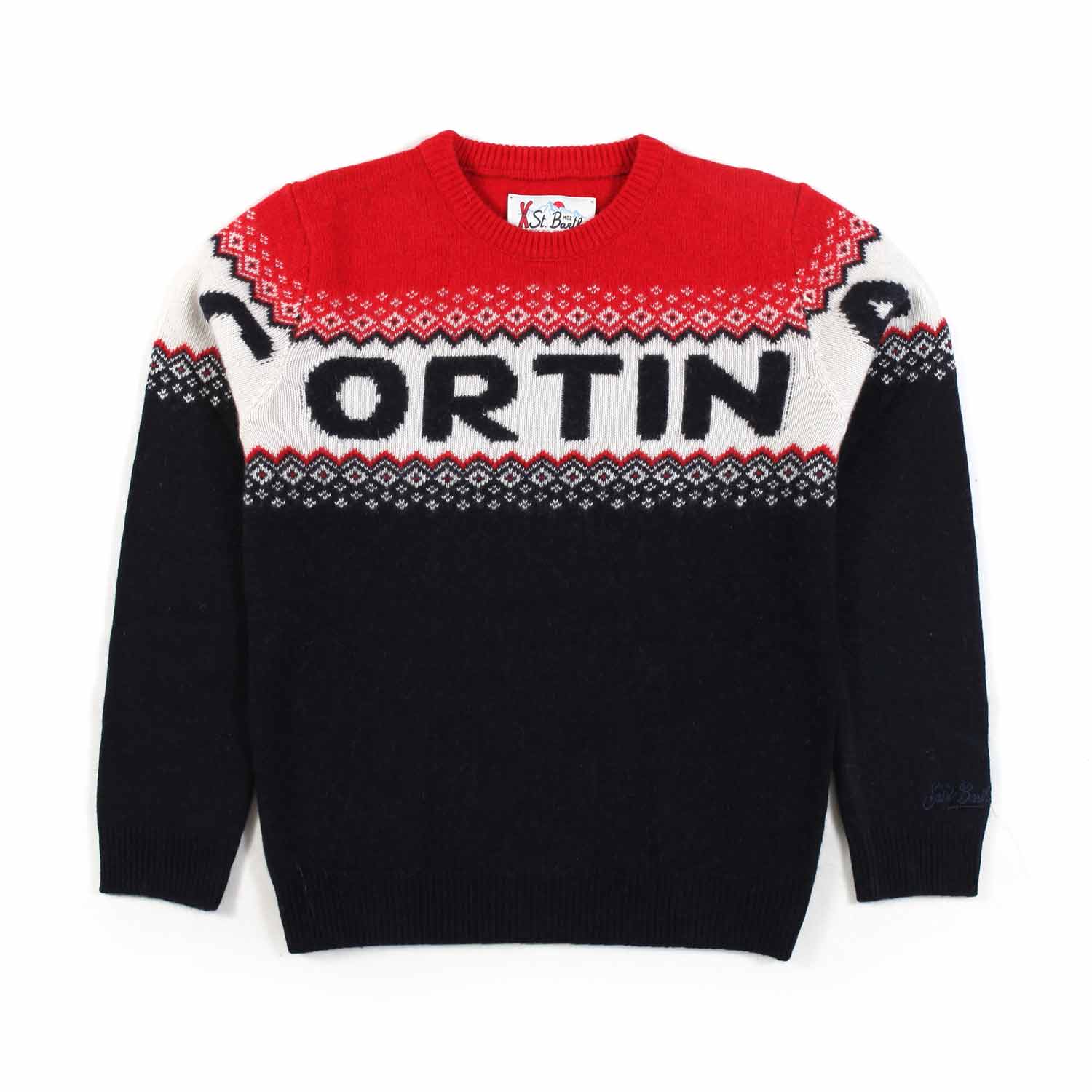 MAGLIONE DOUGLAS BLU ROSSO E BIANCO BAMBINO E TEEN - annameglio.com abbigliamento moda