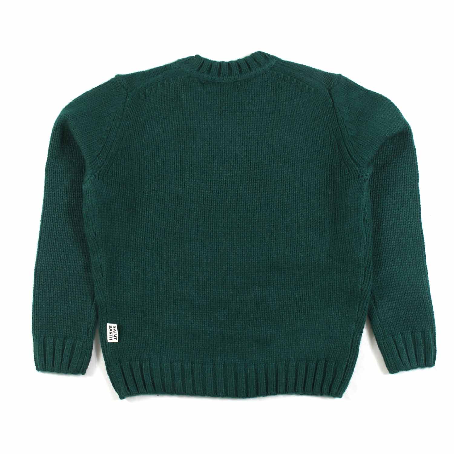 MAGLIONE VERDE CON ORSI JACQUARD BAMBINO E TEEN - annameglio.com abbigliamento moda