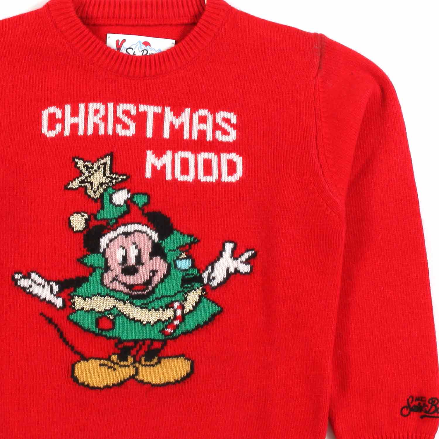 MAGLIONE UNISEX NATALIZIO ROSSO CON TOPOLINO - annameglio.com abbigliamento moda