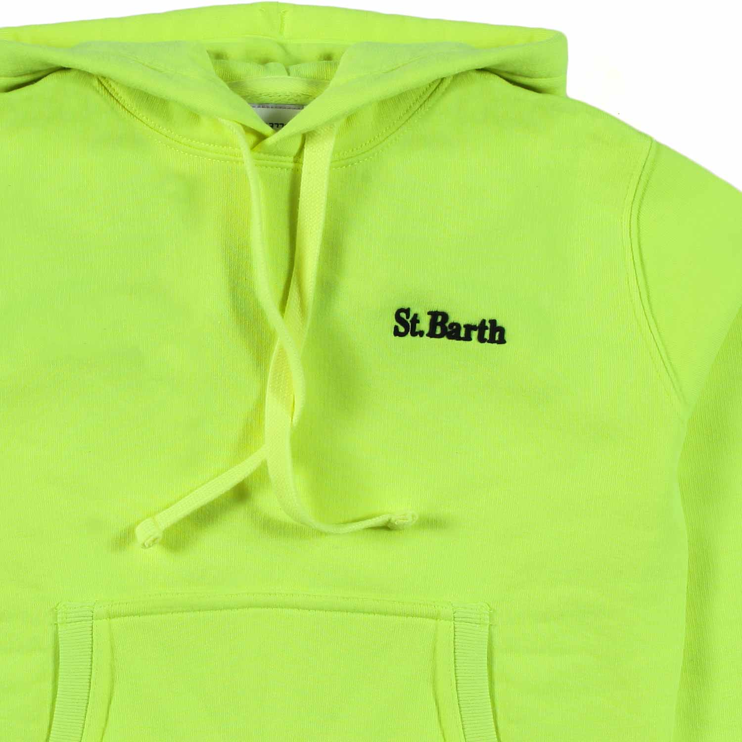 FELPA OLIVER GIALLO FLUO CON CAPPUCCIO - annameglio.com abbigliamento moda