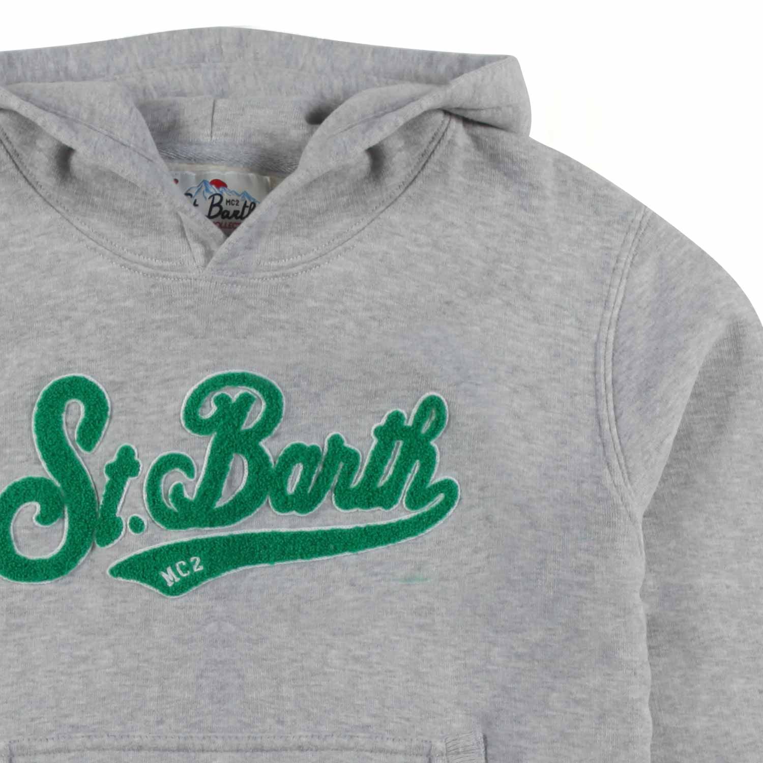 FELPA OLIVER GRIGIO MELANGE CON CAPPUCCIO - annameglio.com abbigliamento moda