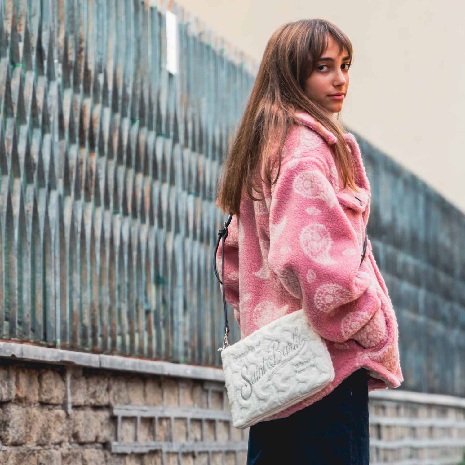 GIACCA SHERPA ELYS ROSA E BIANCA - annameglio.com abbigliamento moda