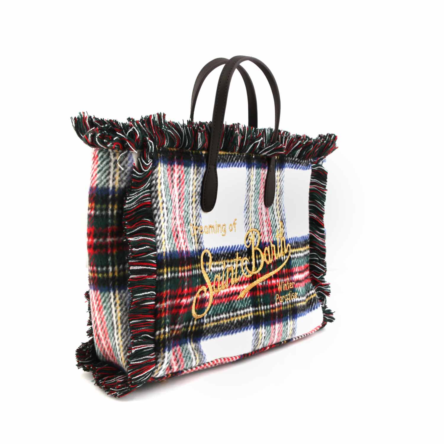 BORSA COLETTE TARTAN BIANCA E MULTICOLOR - annameglio.com abbigliamento moda