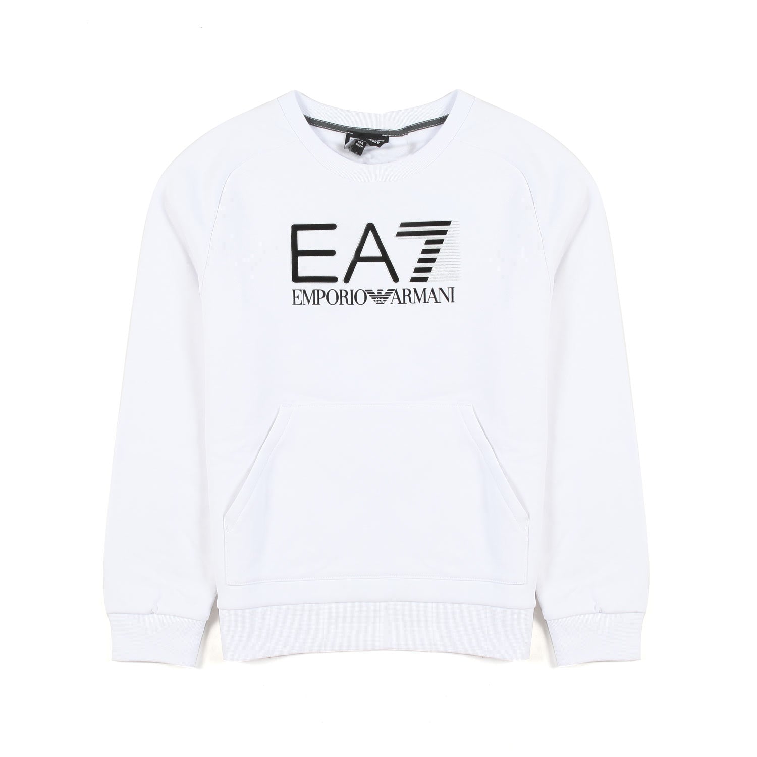 FELPA BIANCA CON LOGO EA7 NERO - annameglio.com abbigliamento moda